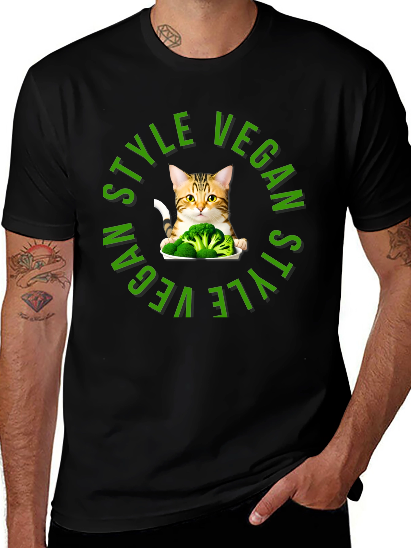 Variant 24 of Vegan Style Cat T-Shirt