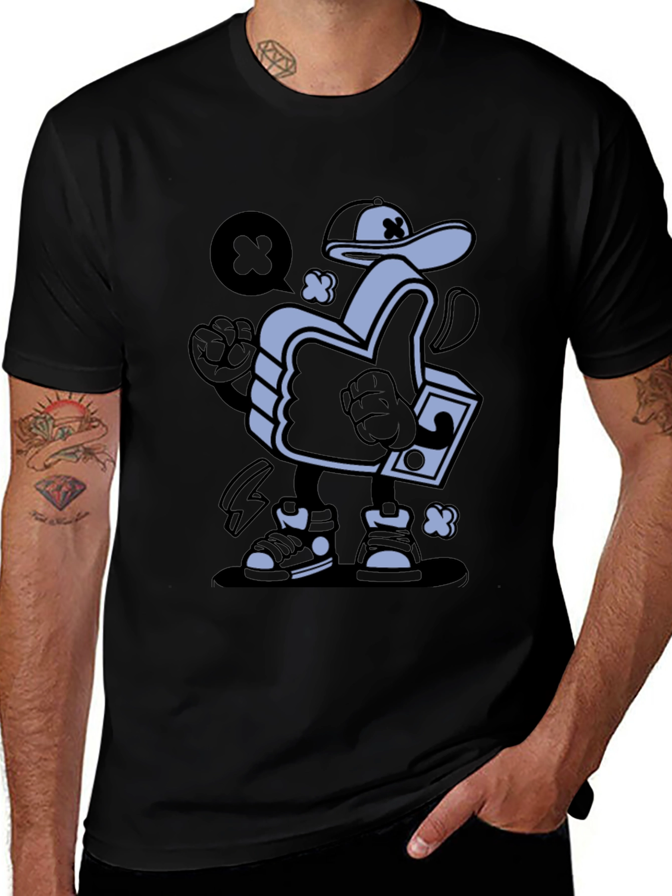 Variant 30 of Cool Cartoon Thumbs Up Graphic T-Shirt