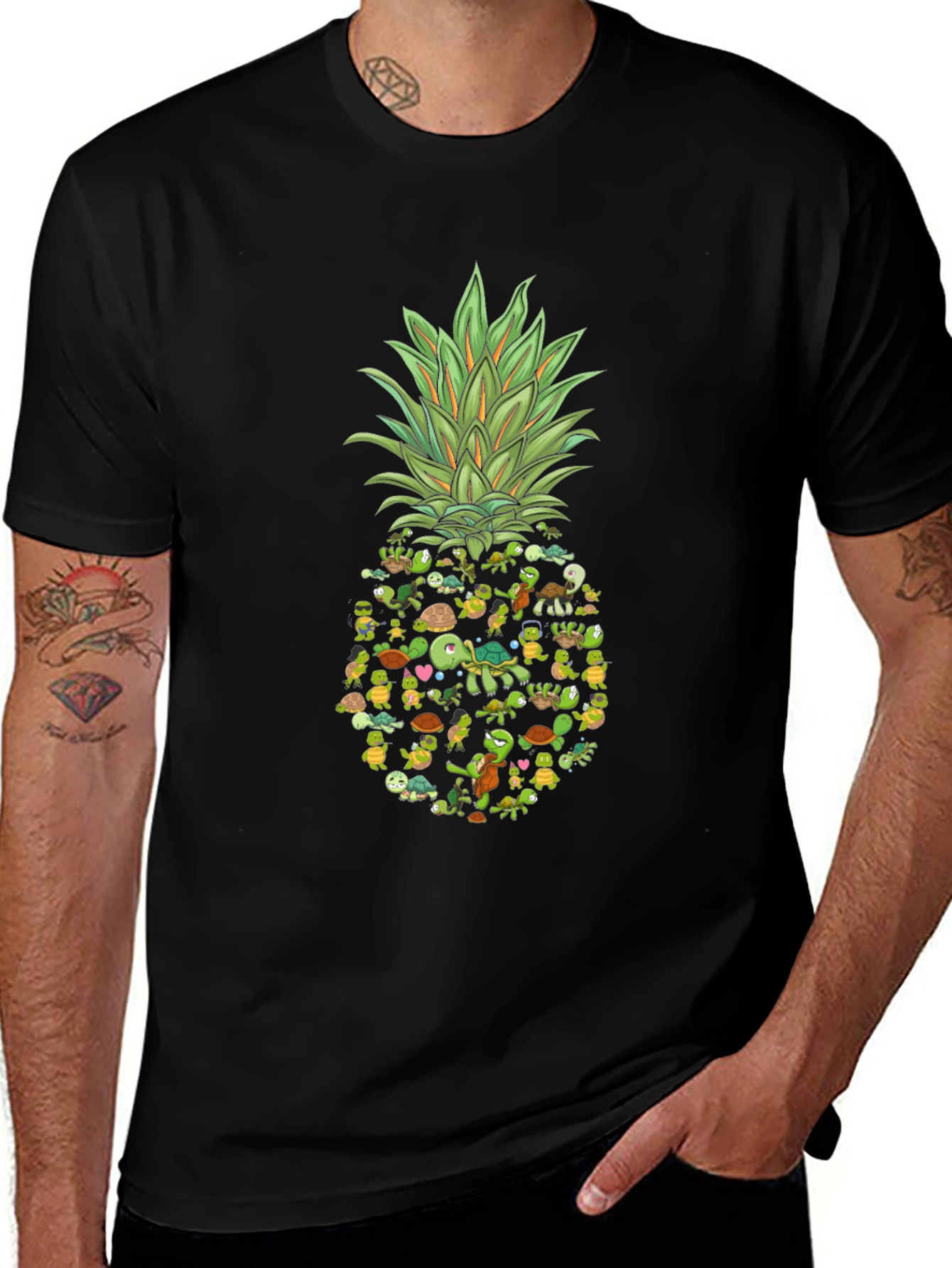 Variant 20 of Turtle Pineapple Graphic Tee
