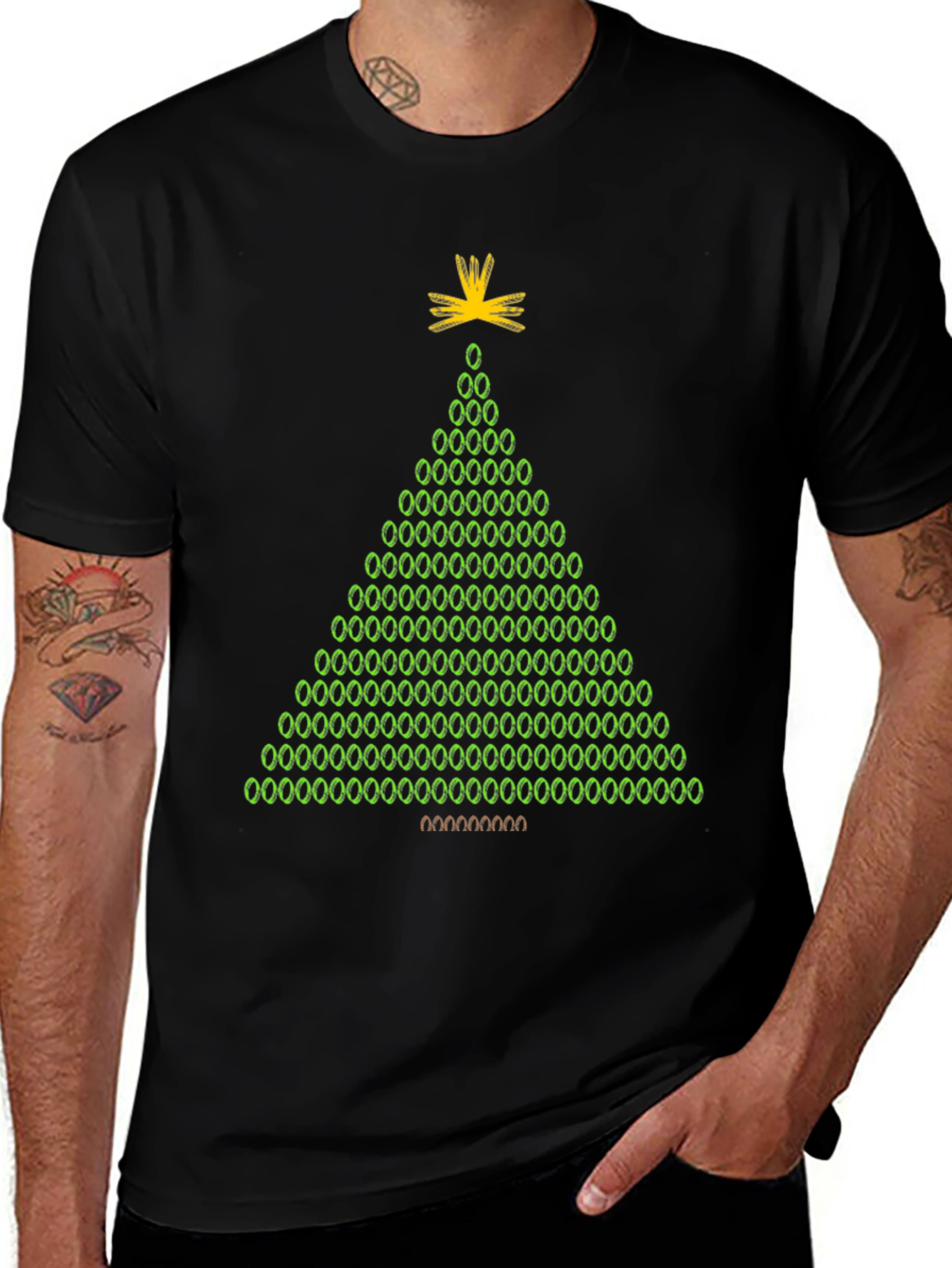 Binary Christmas Tree T-Shirt - Holiday Geek Chic