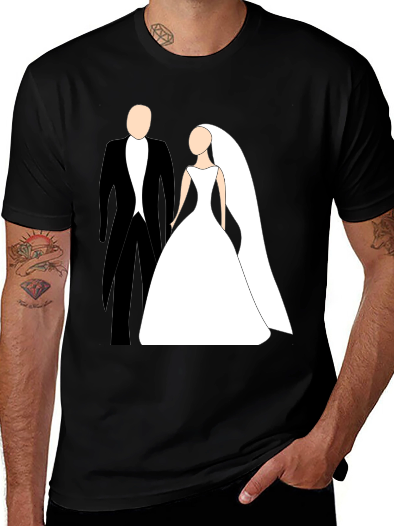 Bride & Groom Graphic Tee - Wedding Gift
