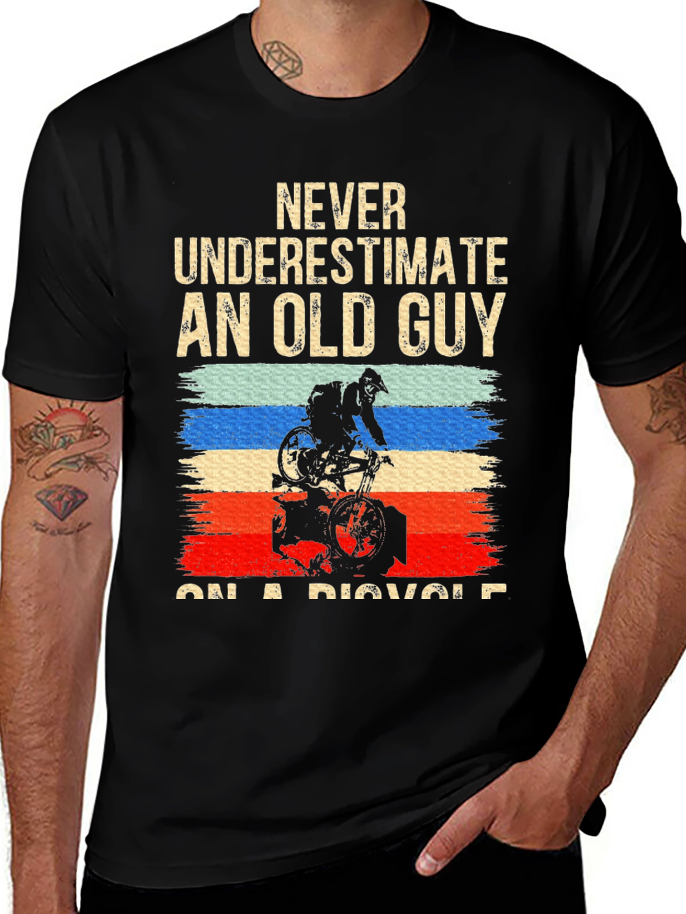Variant 13 of Old Guy On A Bicycle T-Shirt
