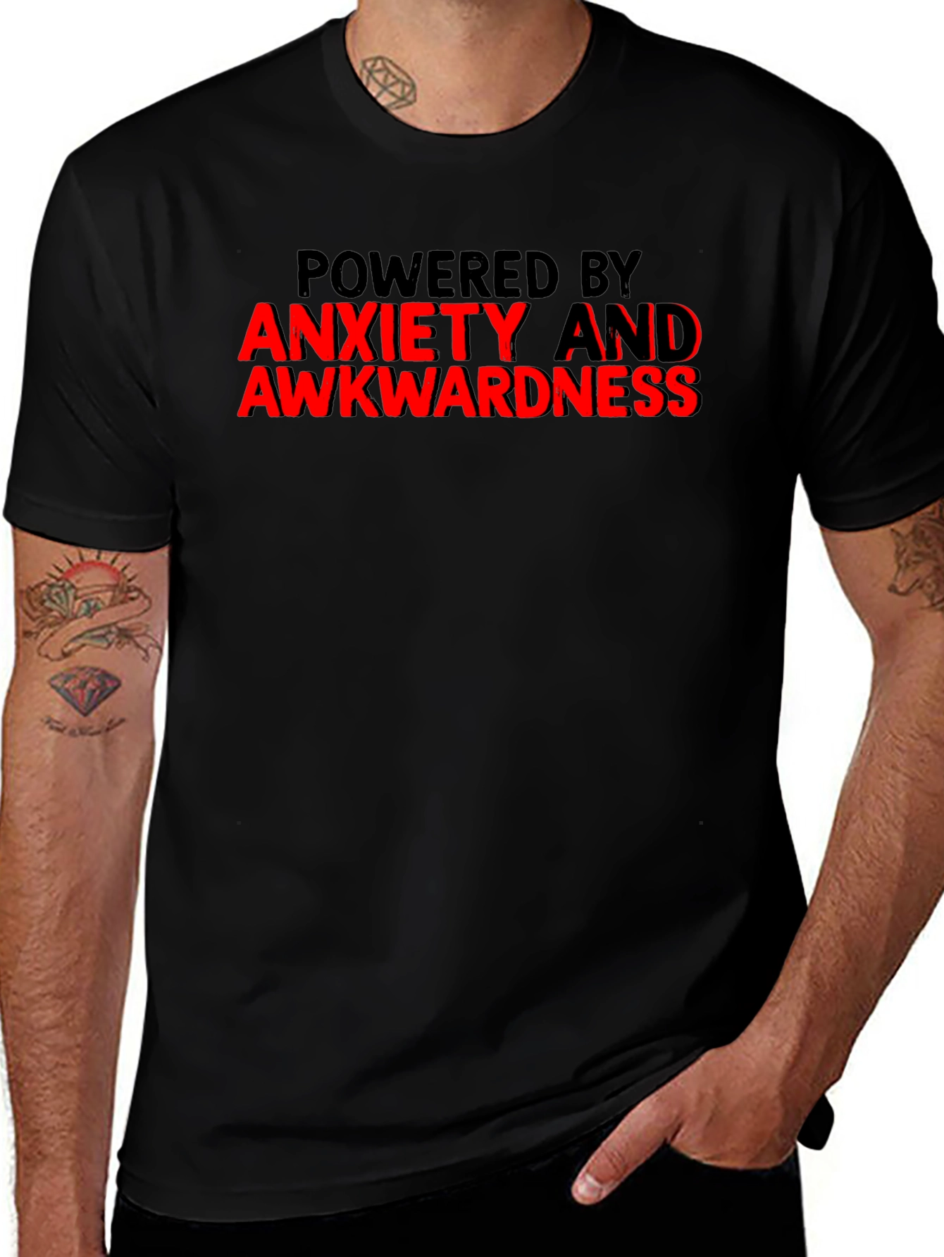 Anxiety Awkwardness Graphic Tee Funny Slogan T-Shirt
