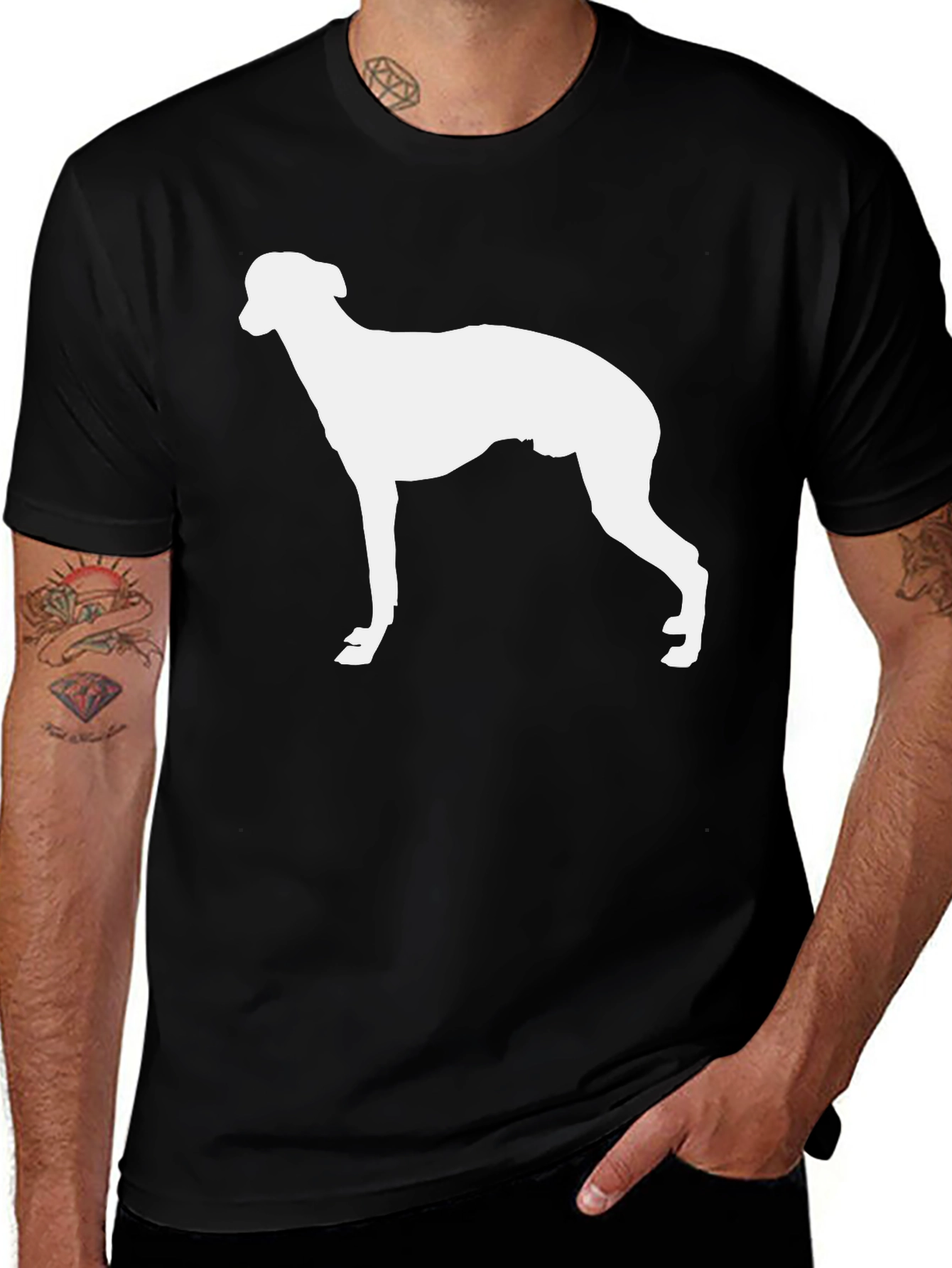 Variant 5 of Dog Silhouette Graphic Tee