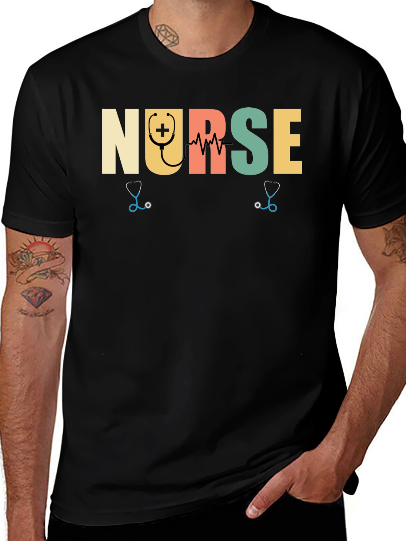 Variant 15 of Retro Nurse T-Shirt - Medical Professional Tee