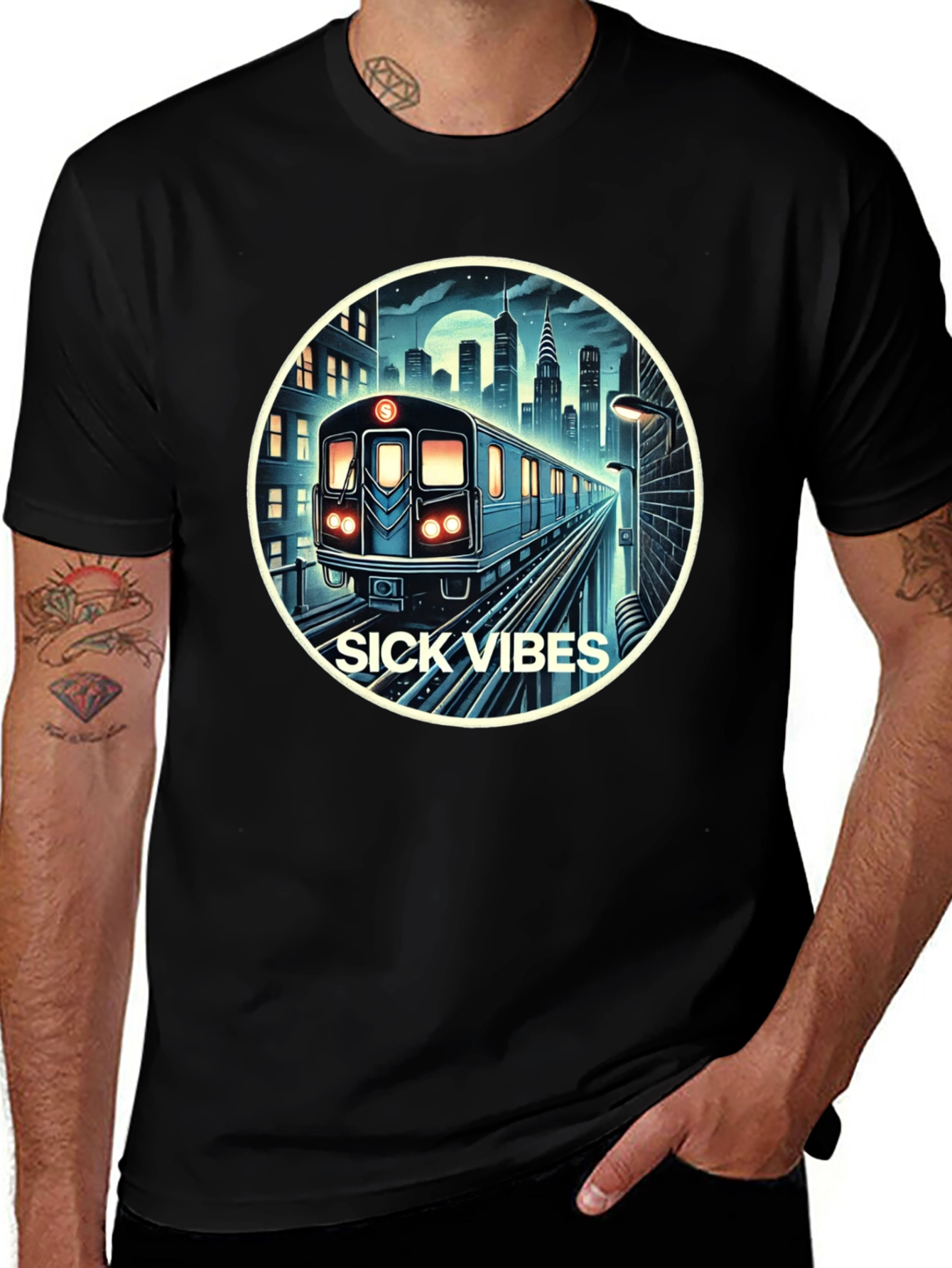 Variant 27 of Sick Vibes City Subway T-Shirt