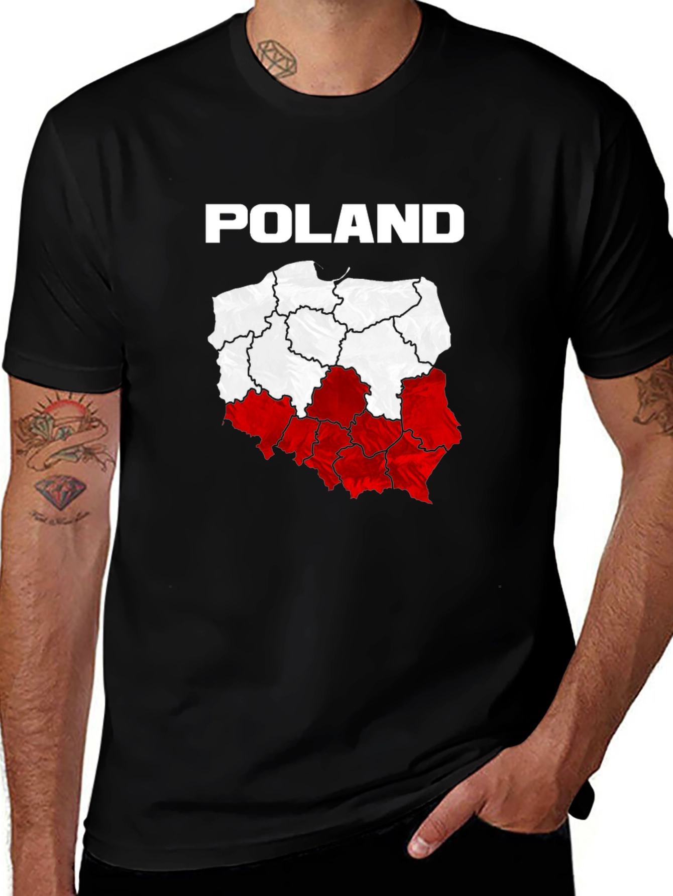 Poland Map T-Shirt, Polish Pride Tee