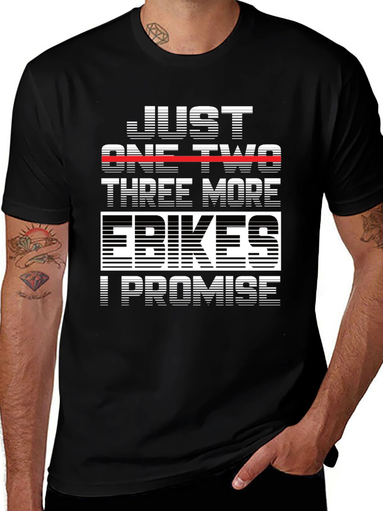 Variant 30 of Just One Two Three More EBikes T-Shirt