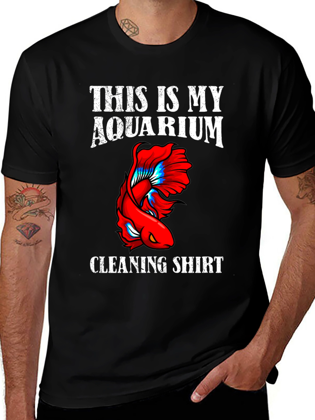Aquarium Cleaning Shirt - Novelty Fish Keeper Tee