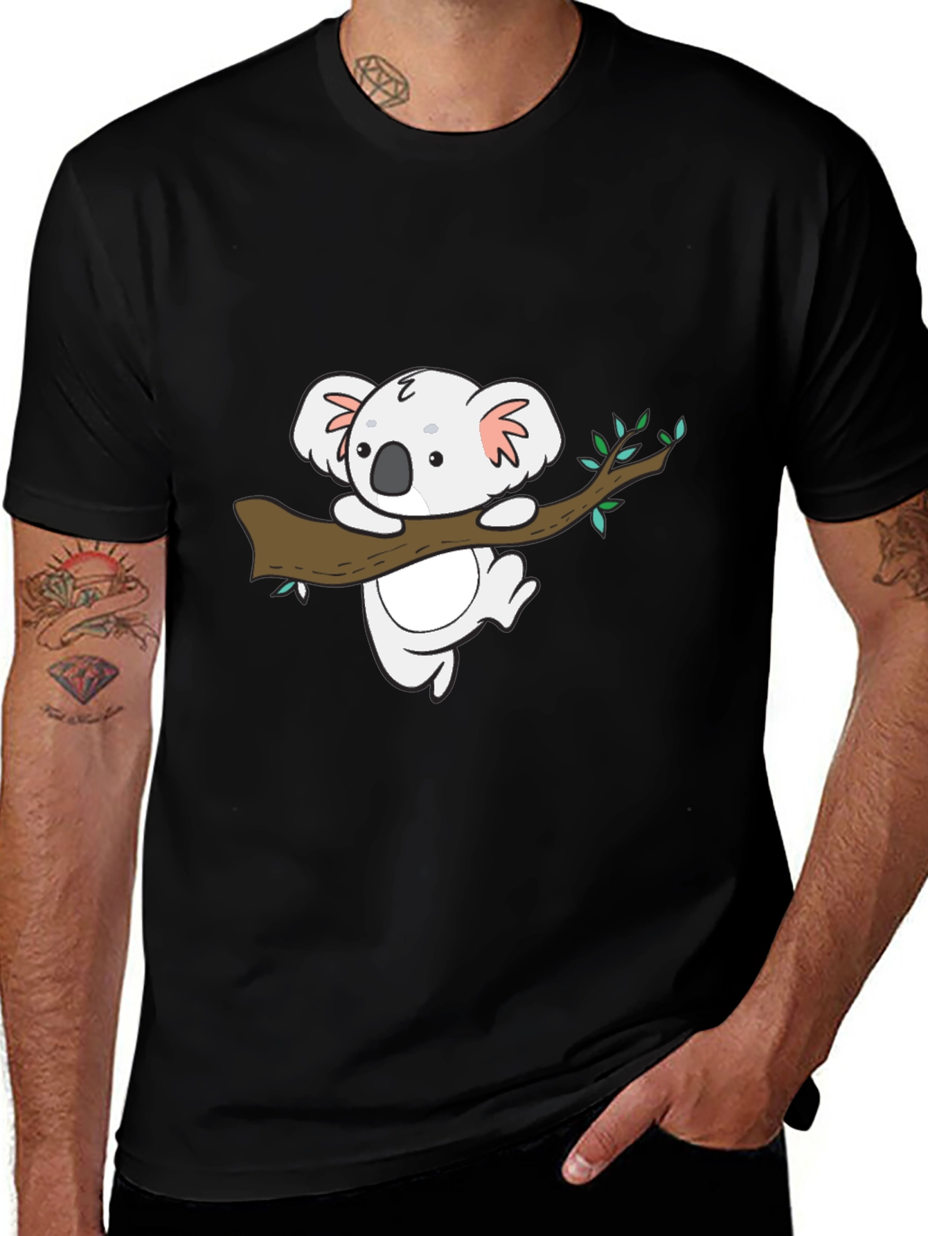 Variant 19 of Koala Graphic Tee - Soft Cotton Blend Casual Shirt