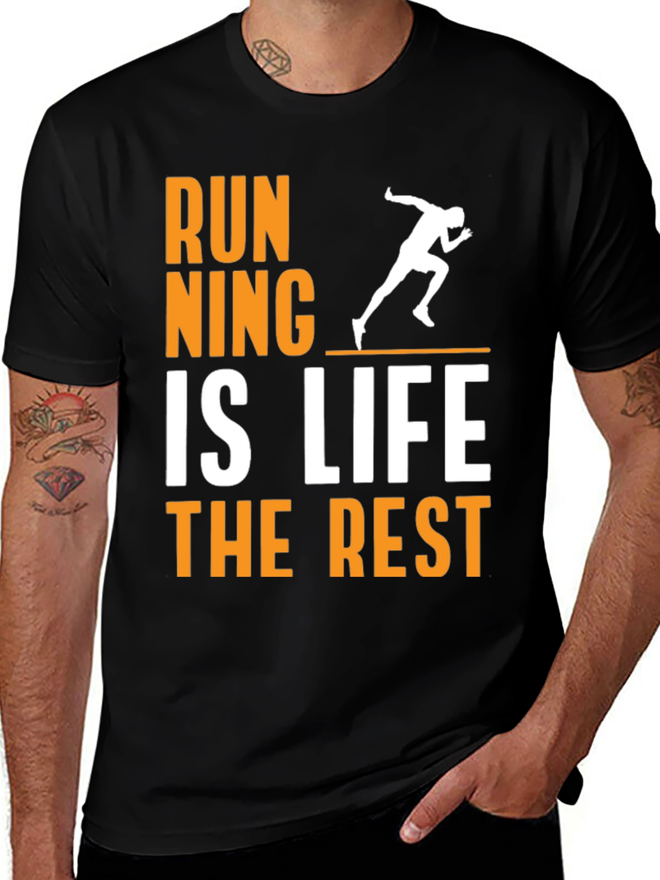 Variant 2 of Running Is Life Men's Graphic Tee