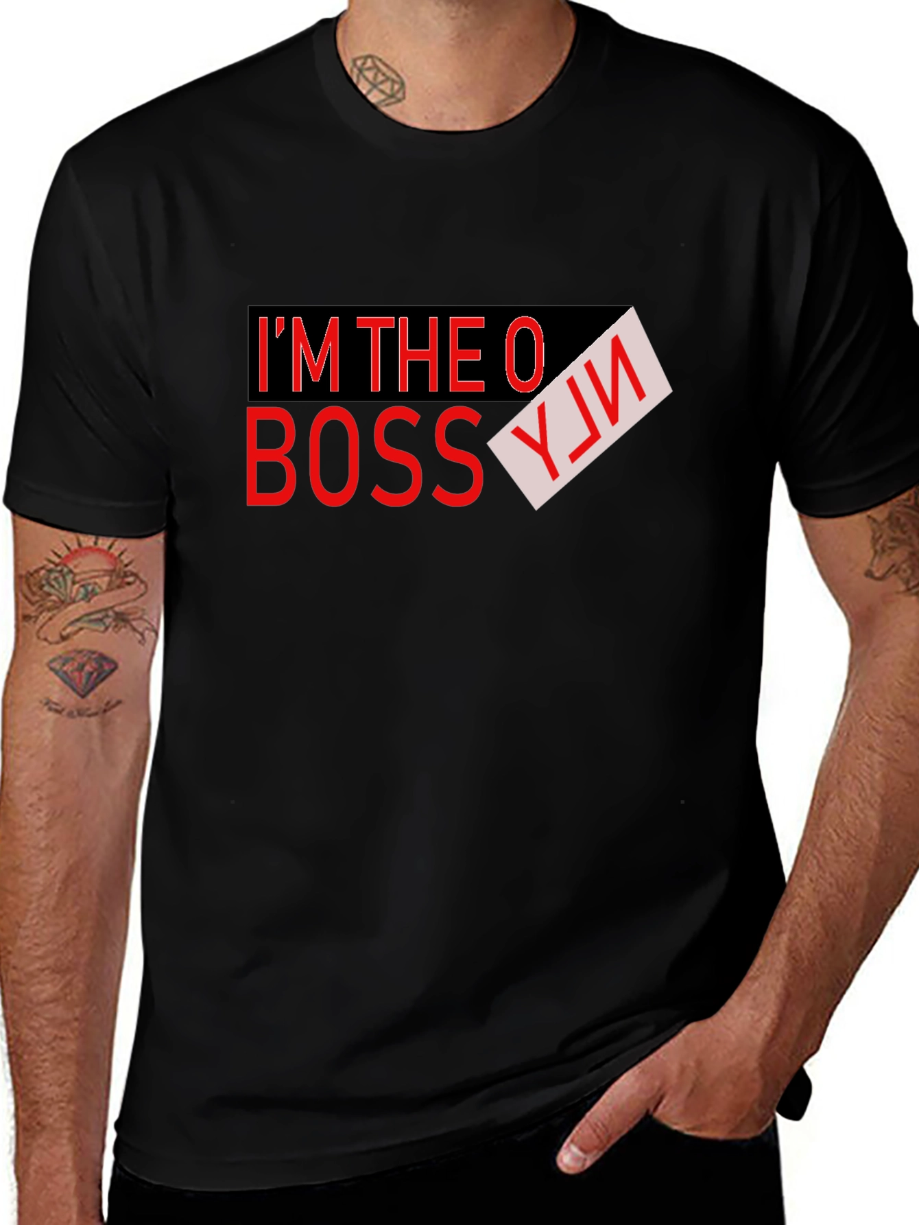 Variant 14 of I'm The Only Boss Black T-Shirt