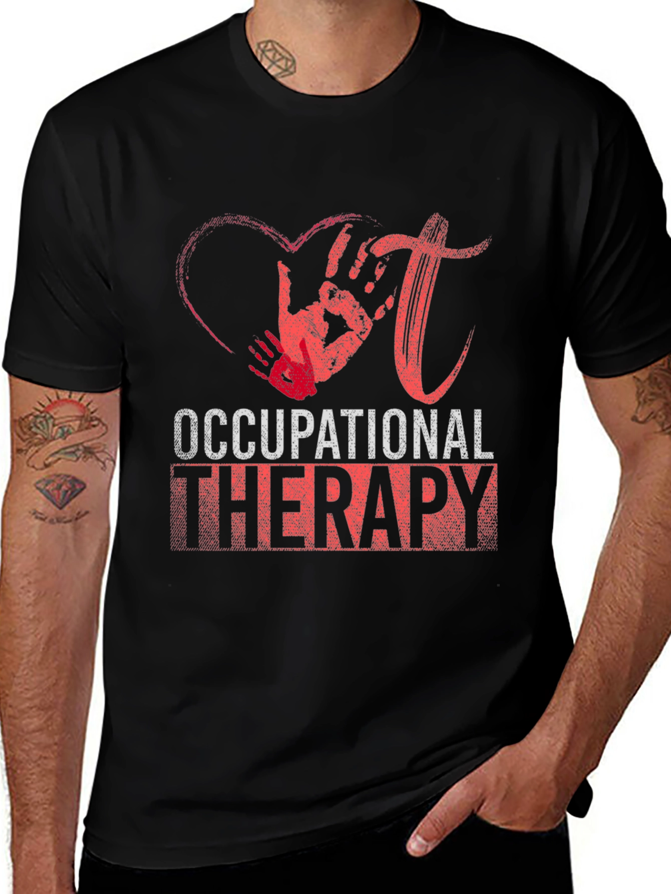 Occupational Therapy T-Shirt - Hand Heart Design
