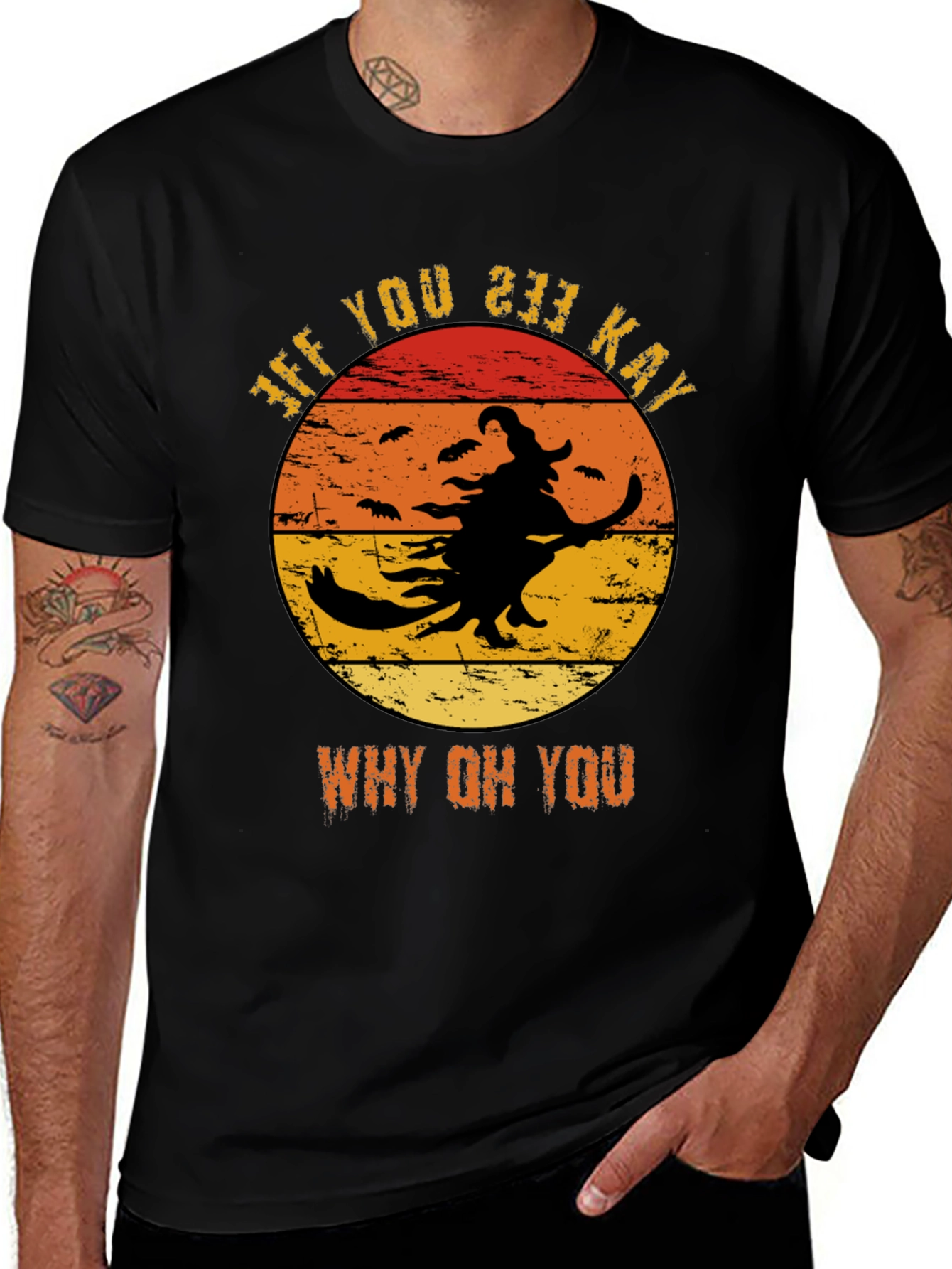 Variant 6 of Funny Halloween Witch T-Shirt - Why Oh You!