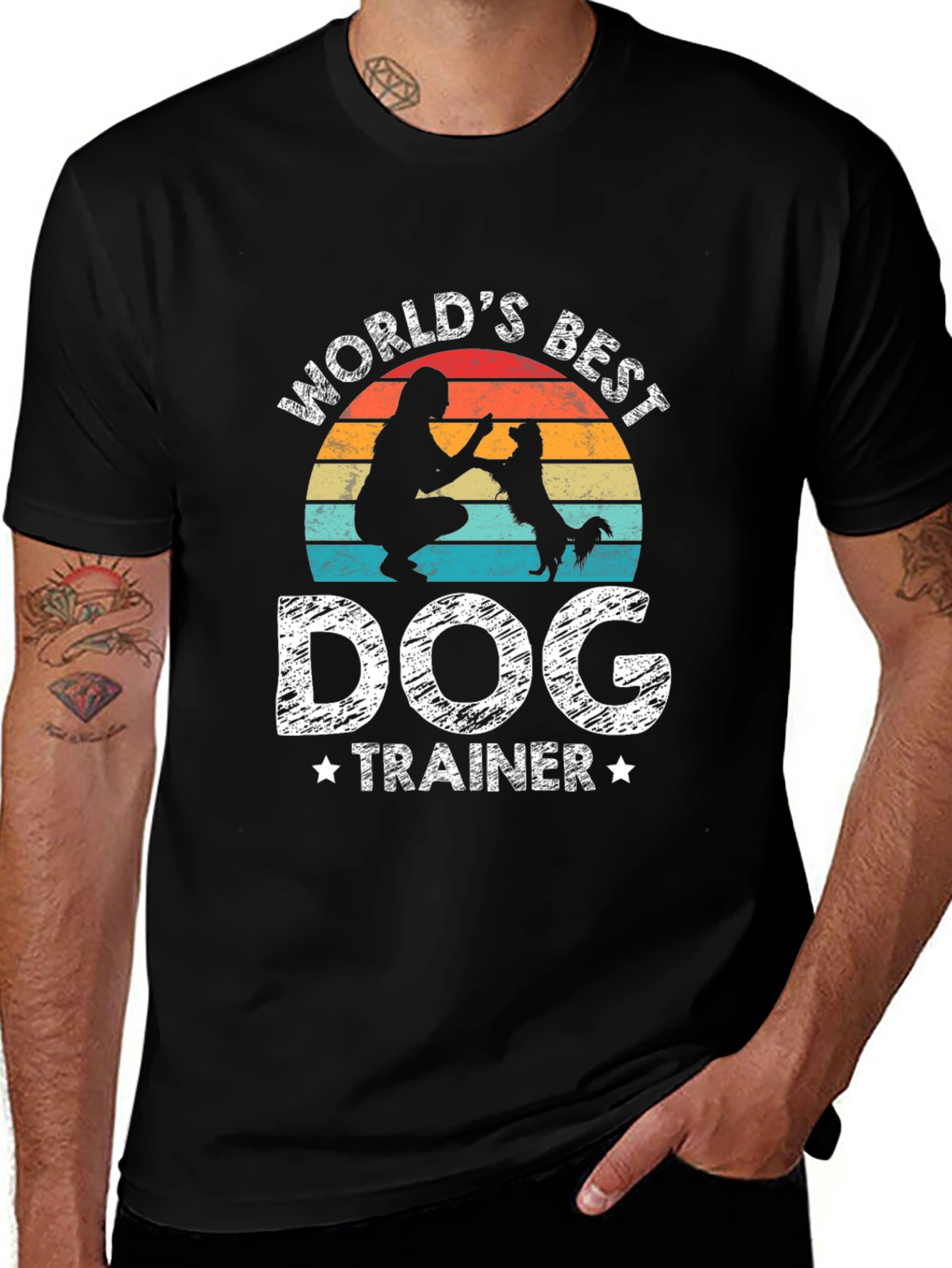 Variant 22 of World's Best Dog Trainer Black T-Shirt