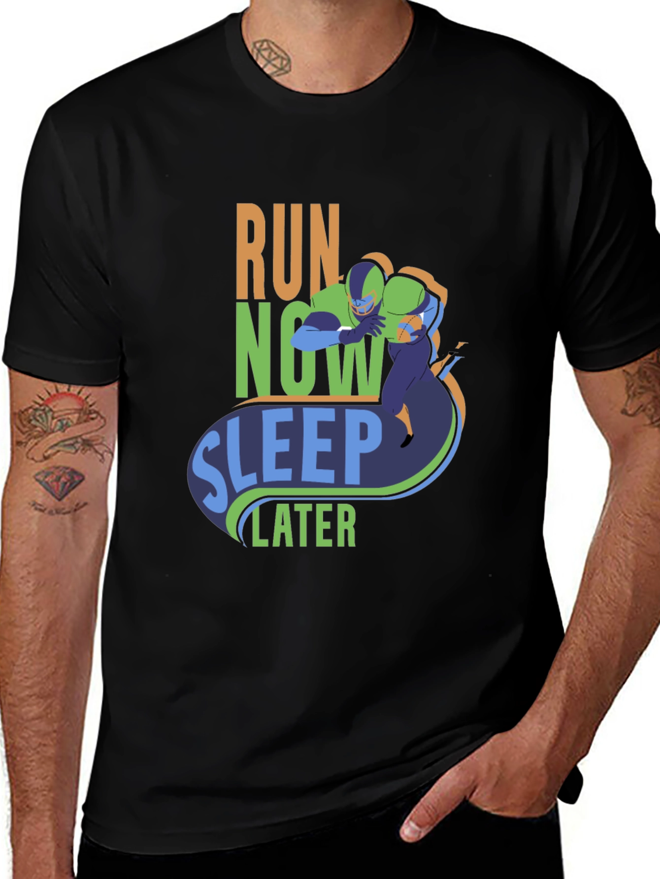 Variant 21 of Run Now Sleep Later T-Shirt