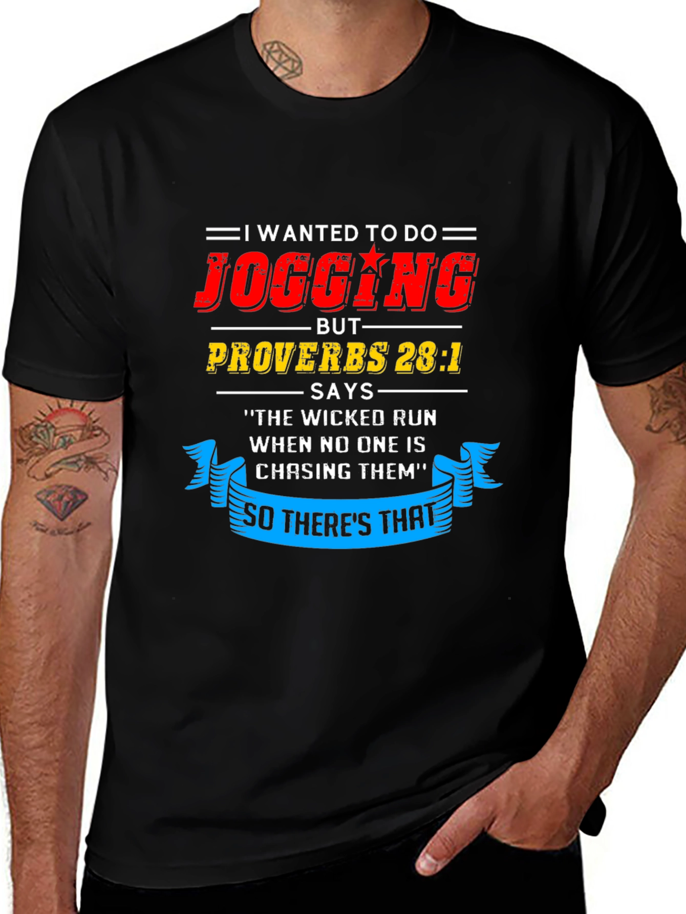 Variant 26 of Jogging Proverb Graphic Tee