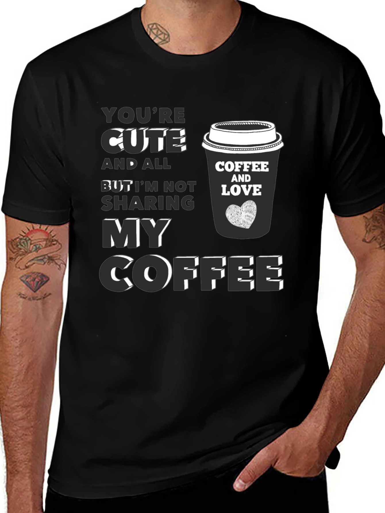 Variant 30 of Cute Coffee Lover's Tee - "My Coffee"