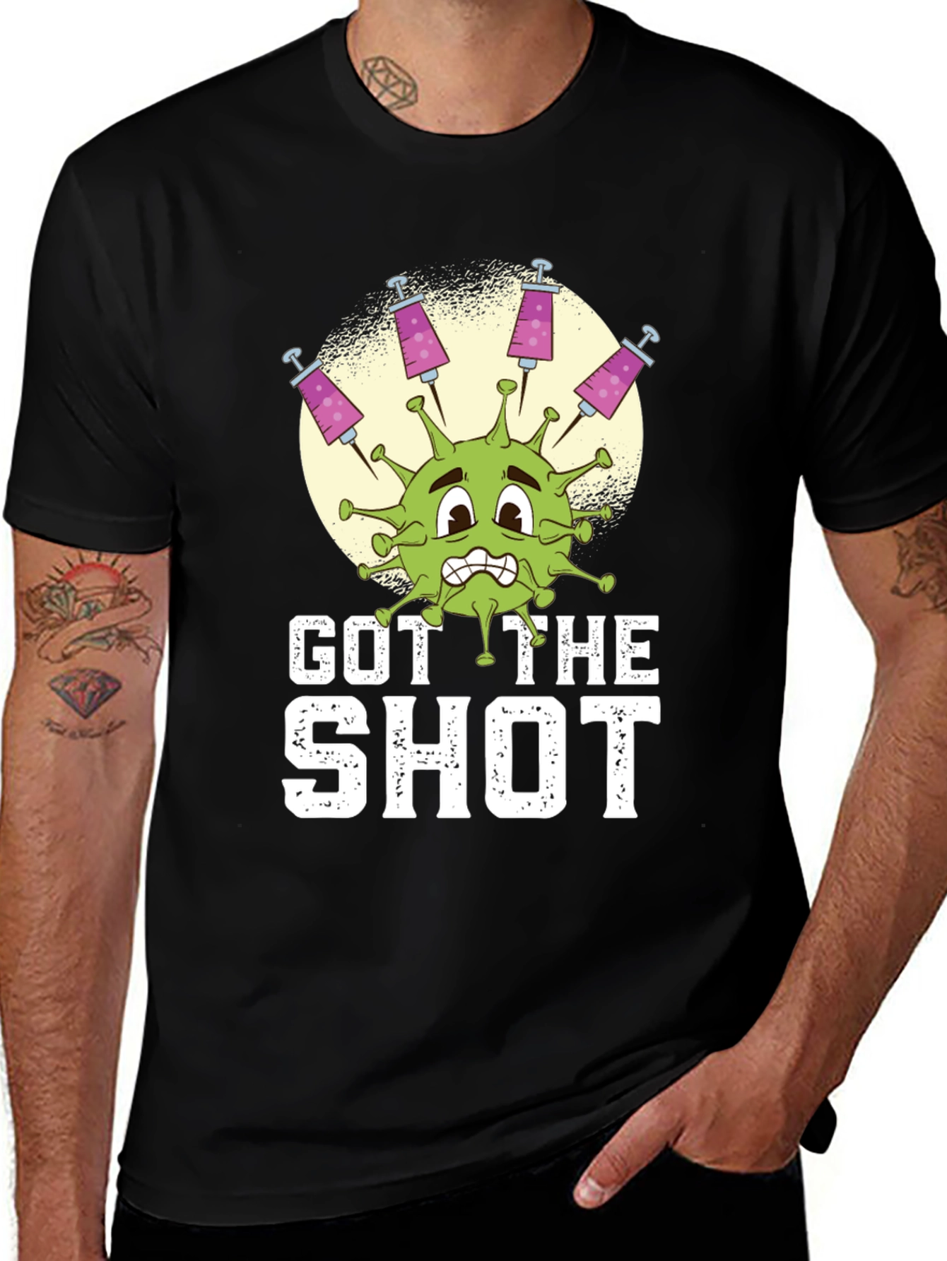 Variant 19 of Got The Shot Graphic Tee - Funny Vaccine T-Shirt