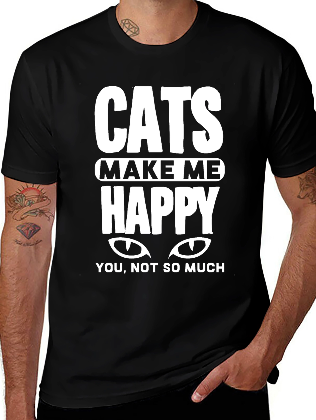 Variant 22 of Cats Make Me Happy Tee