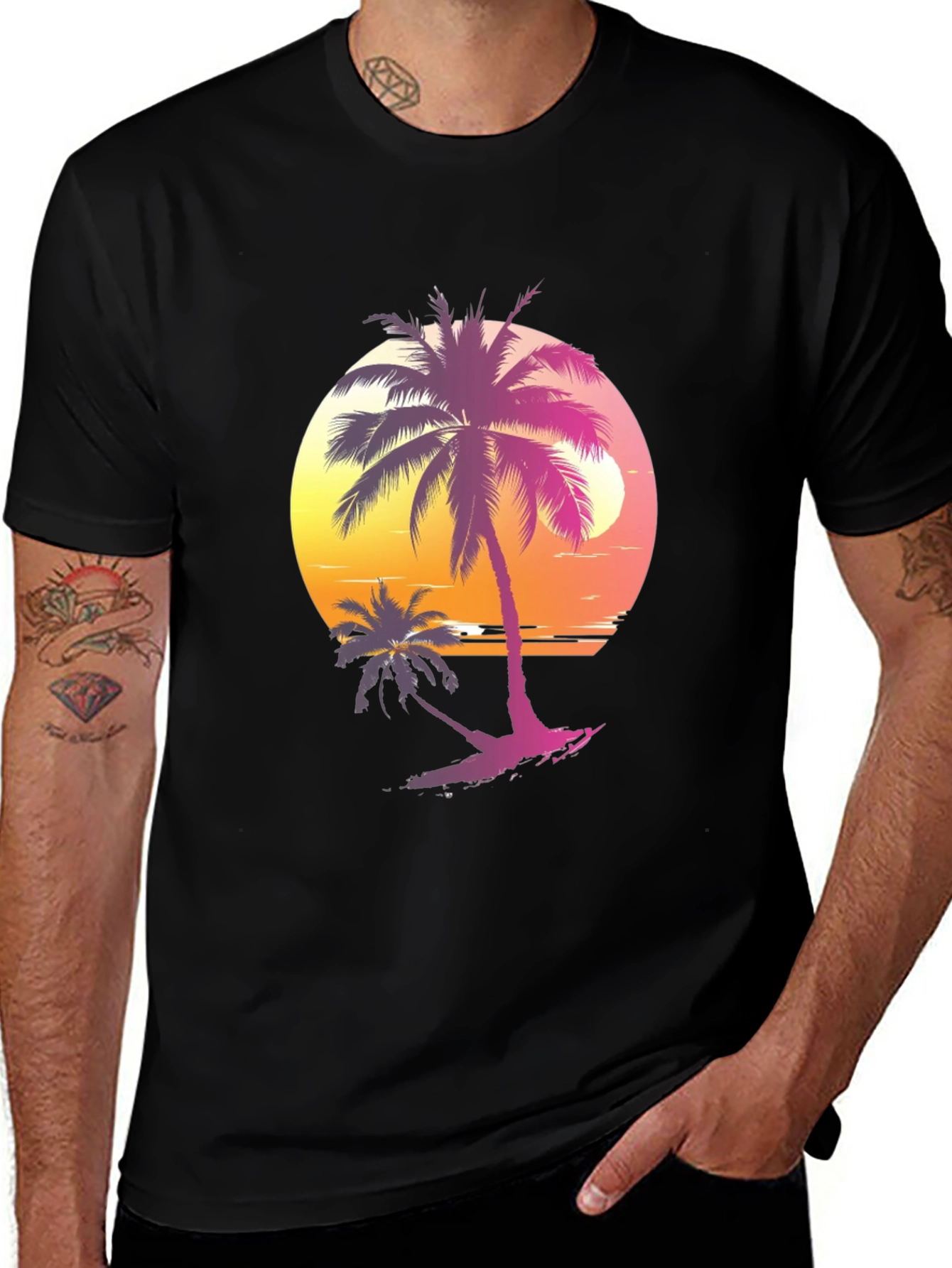 Variant 9 of Retro Palm Sunset T-Shirt
