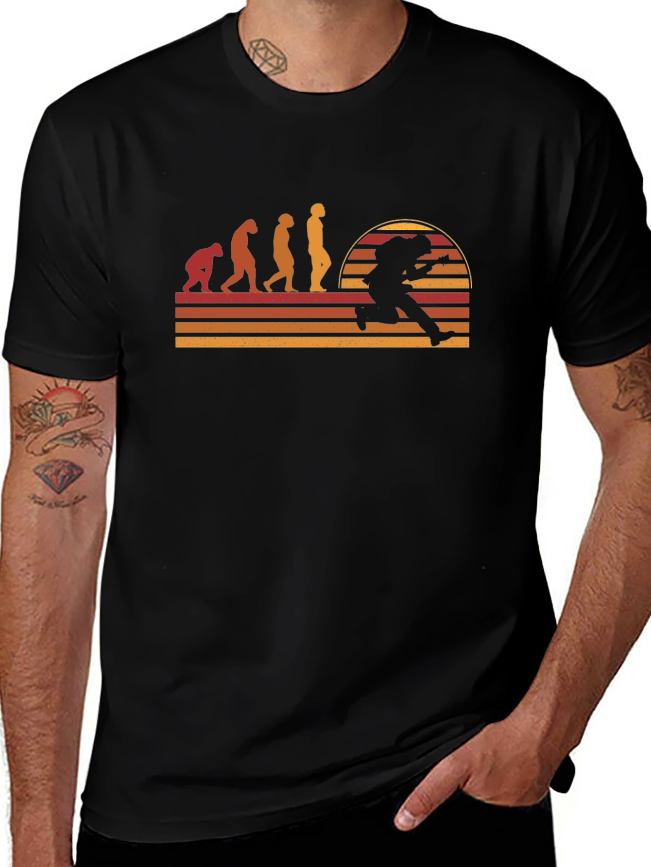 Variant 18 of Evolution of Football T-Shirt - Retro Style