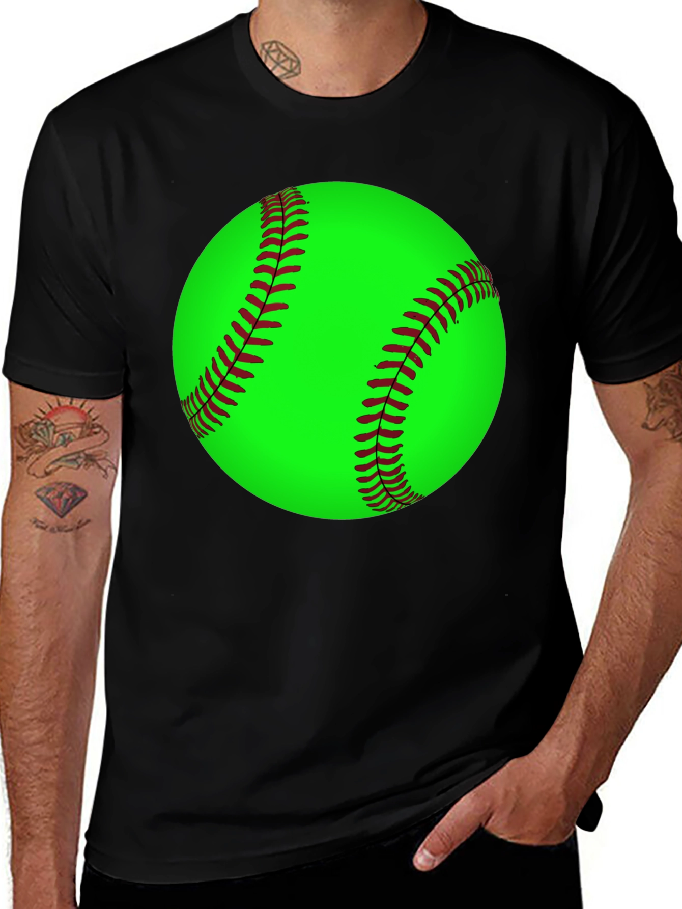 Variant 8 of Neon Softball T-Shirt