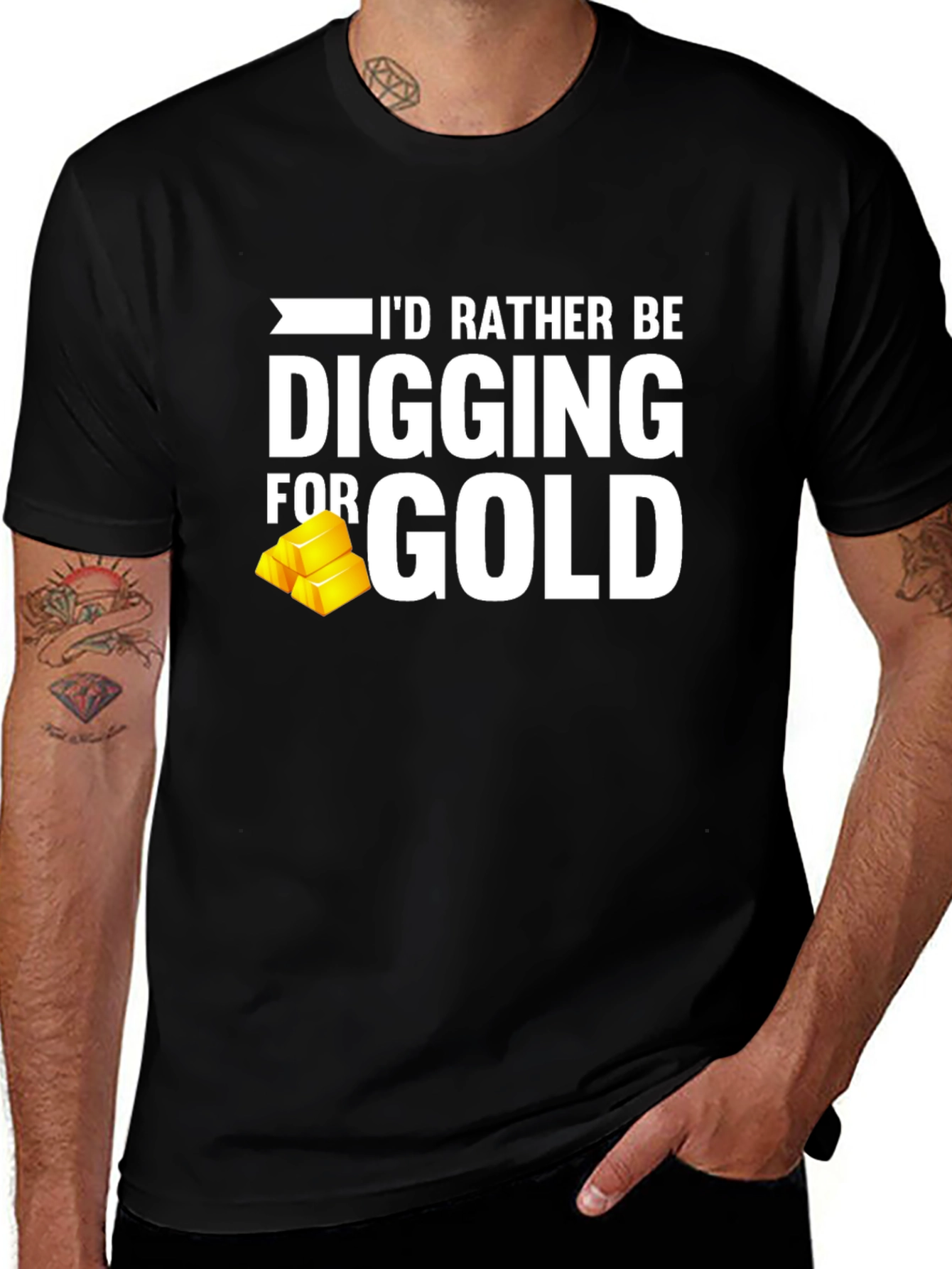 Variant 13 of Digging for Gold T-Shirt - Funny Prospecting Tee