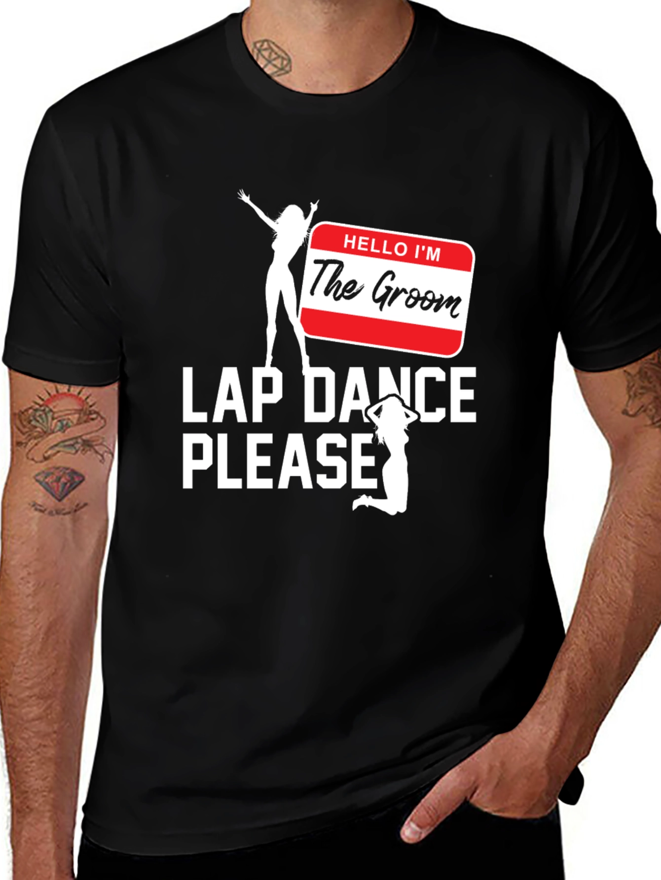 Variant 8 of Groom Lap Dance T-Shirt - Funny Bachelor Party Tee