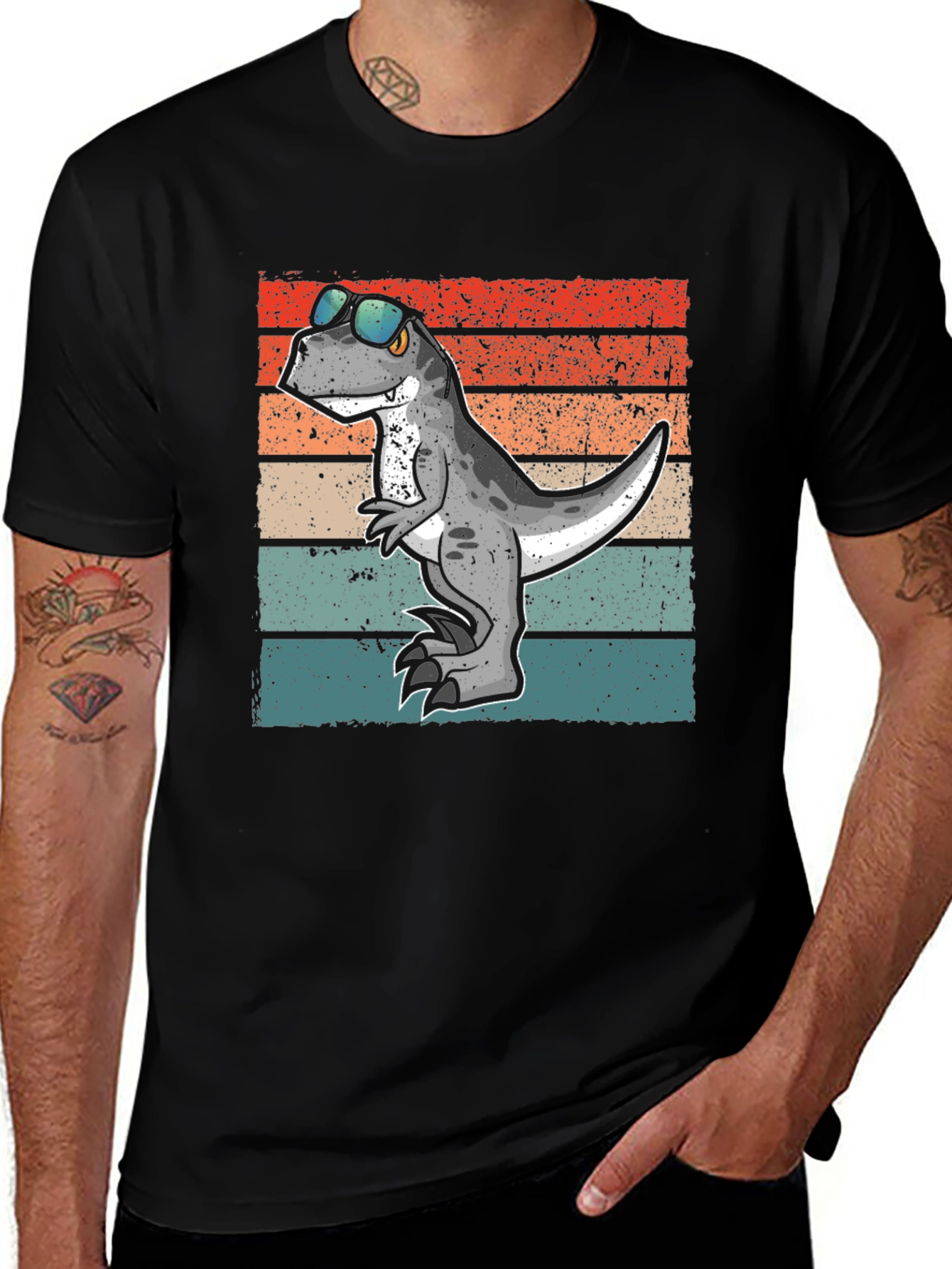 Cool Dino Retro T-Shirt - Vintage Style