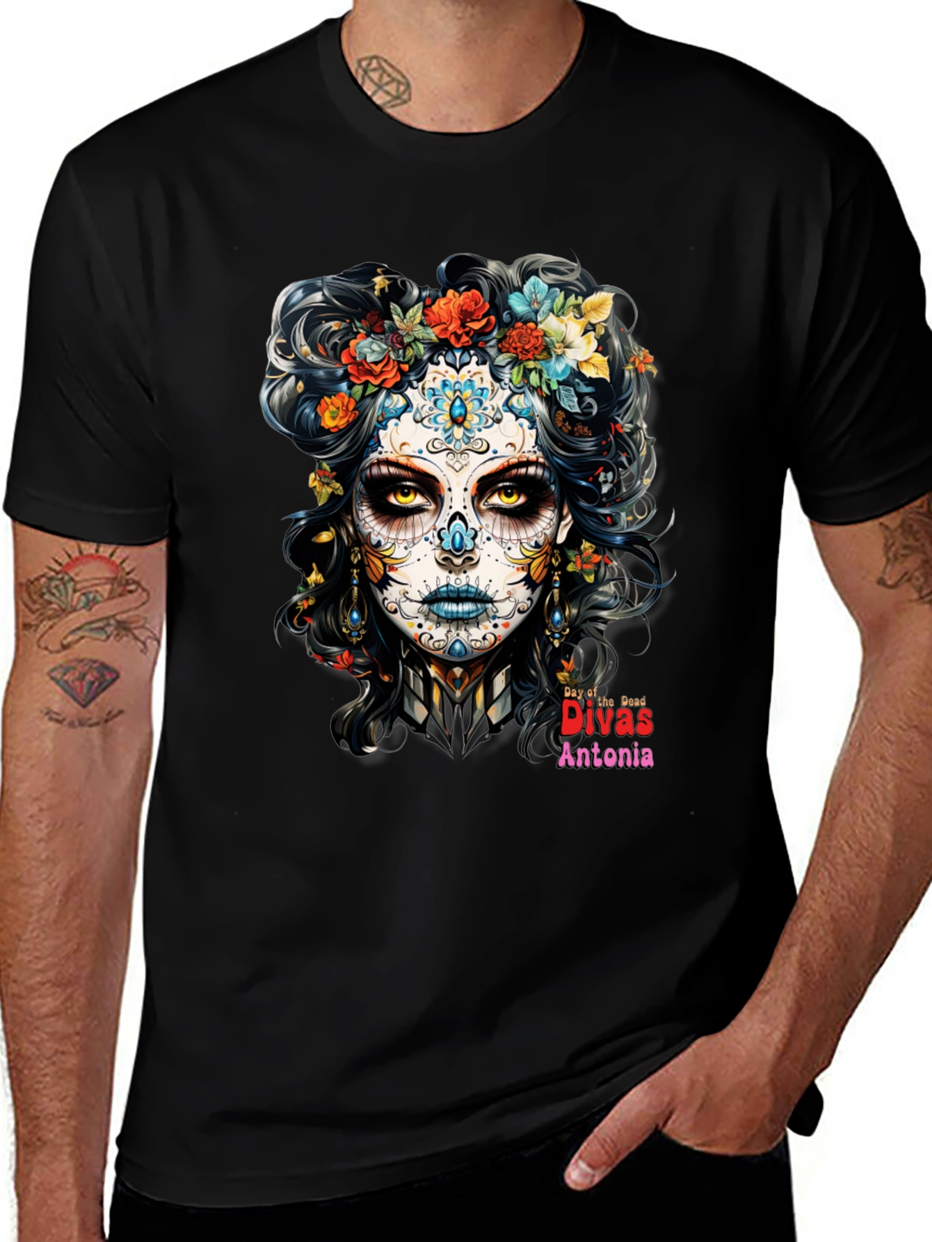 Variant 19 of Day of the Dead Diva Antonia T-Shirt