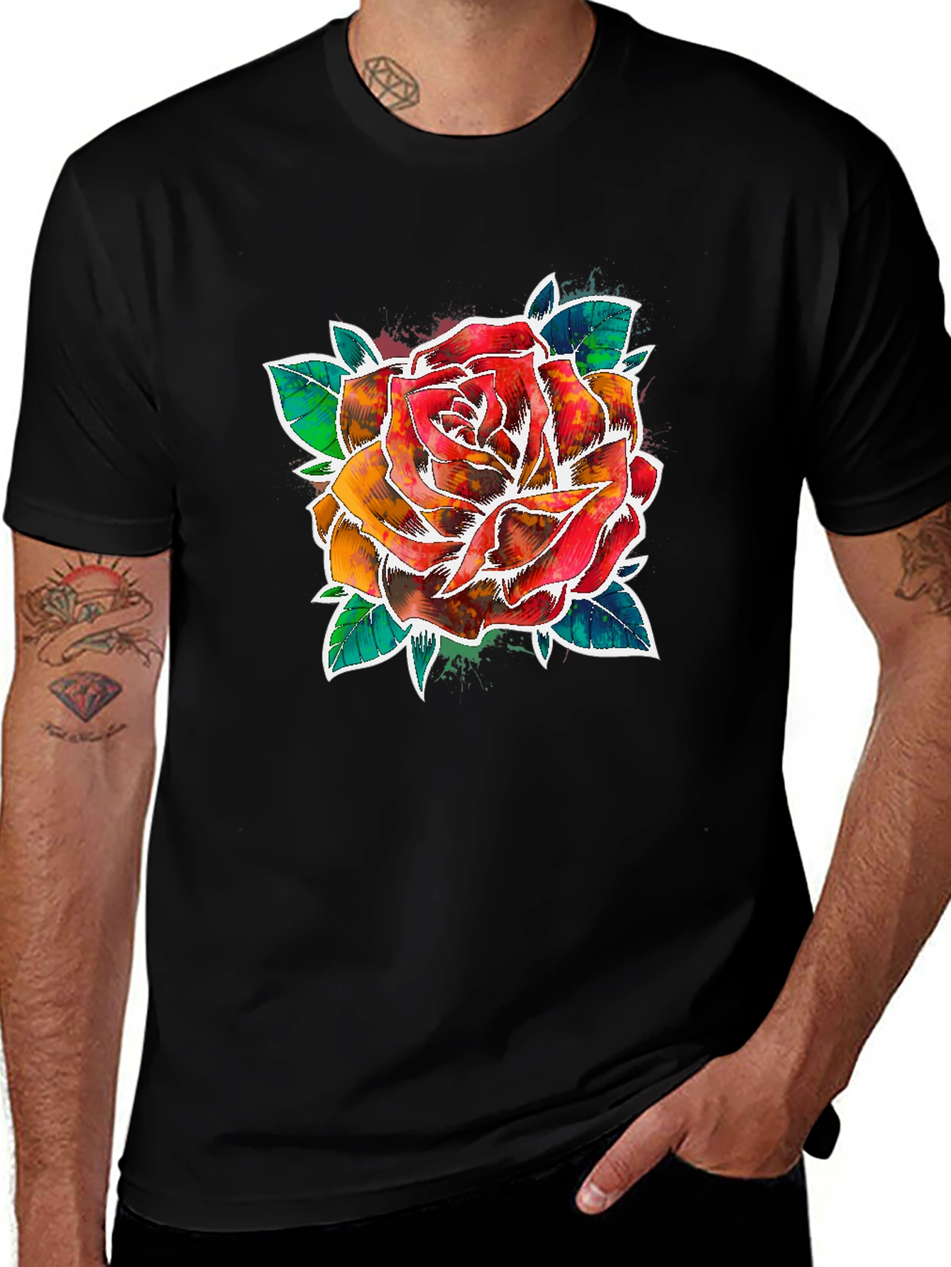 Watercolor Rose Graphic Tee