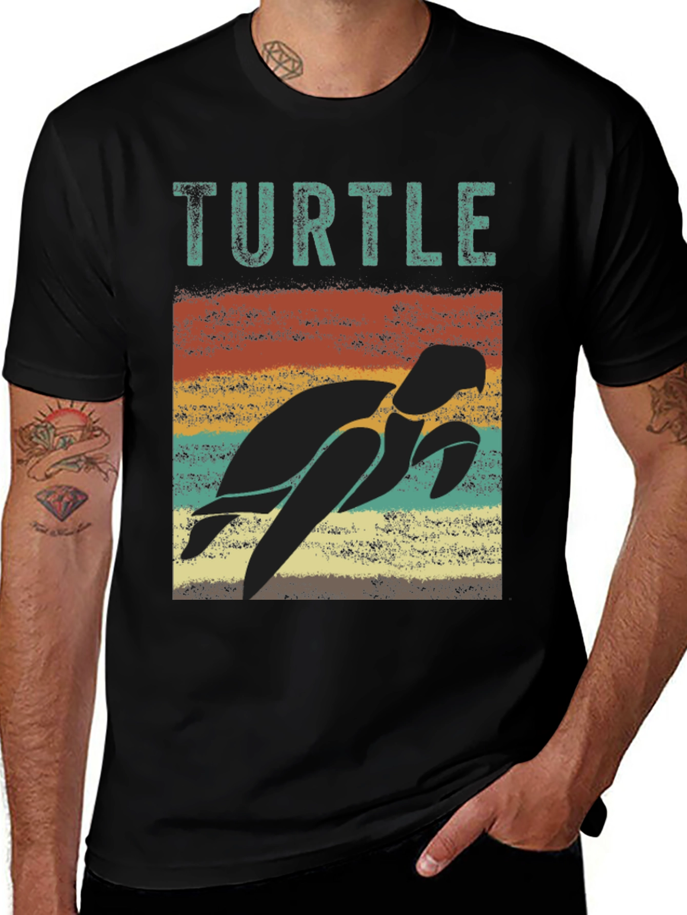 Variant 11 of Retro Turtle Graphic Tee