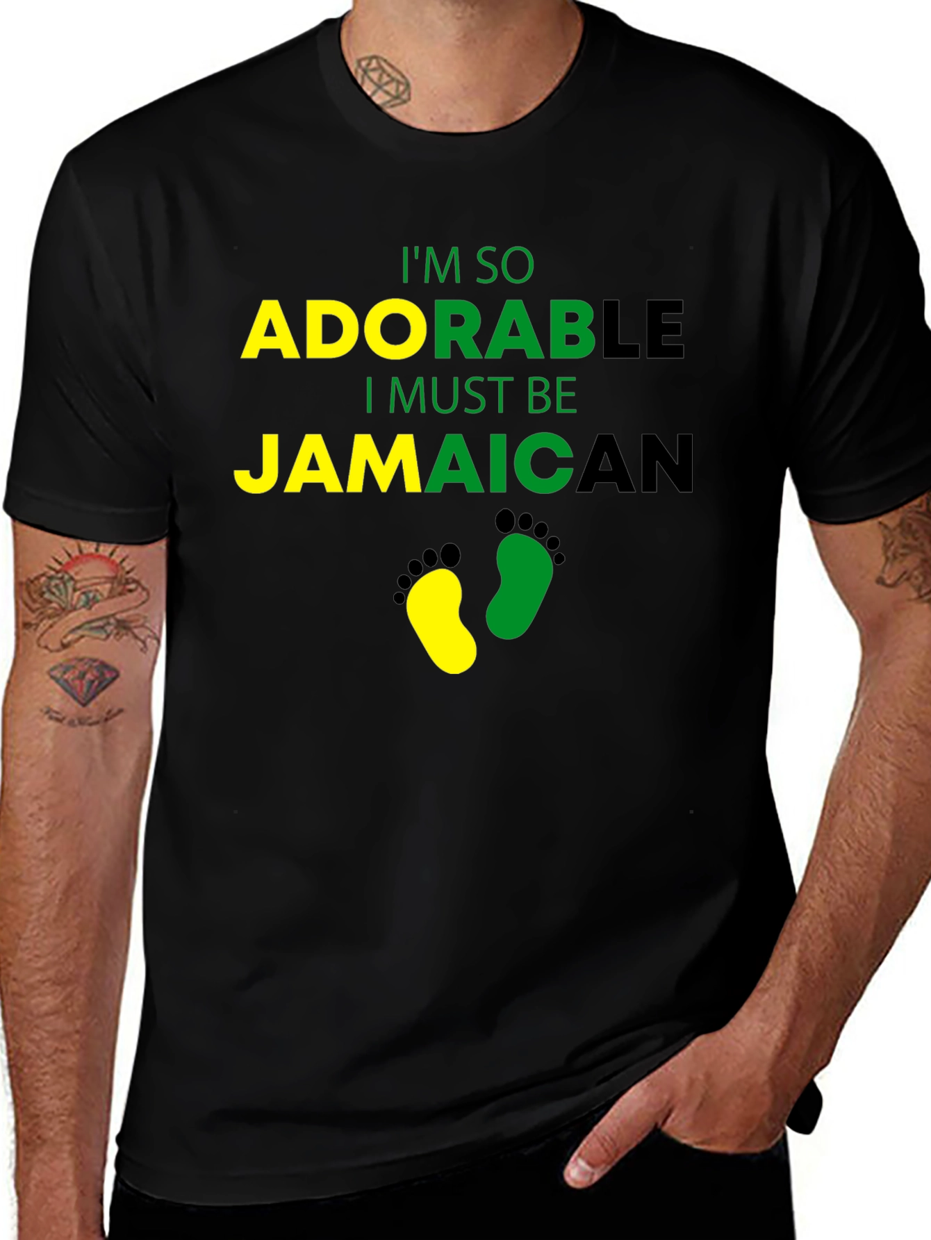 Variant 24 of Adorable Jamaican Baby Footprint T-Shirt