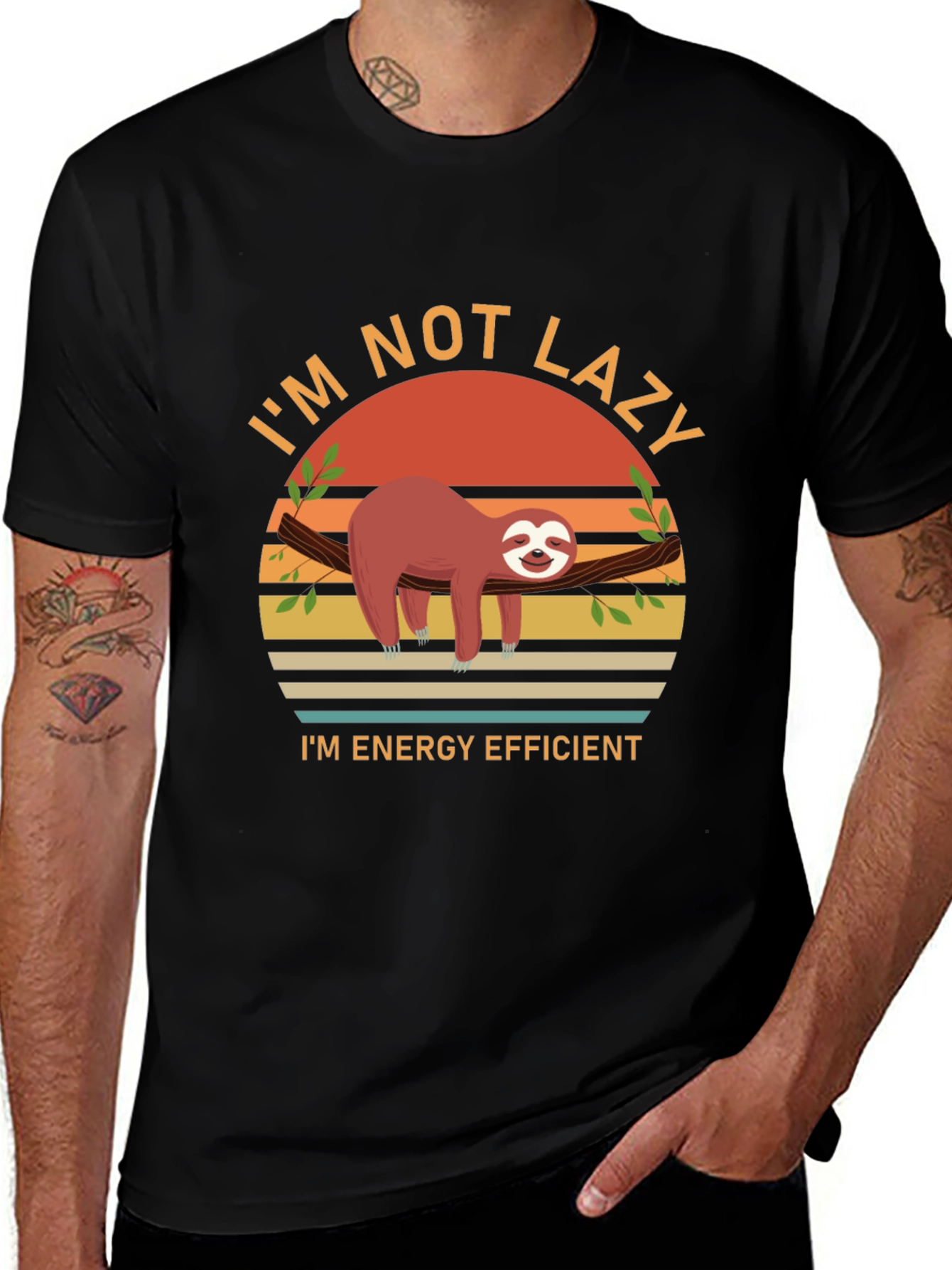 Variant 8 of Sloth Energy Efficient Graphic Tee