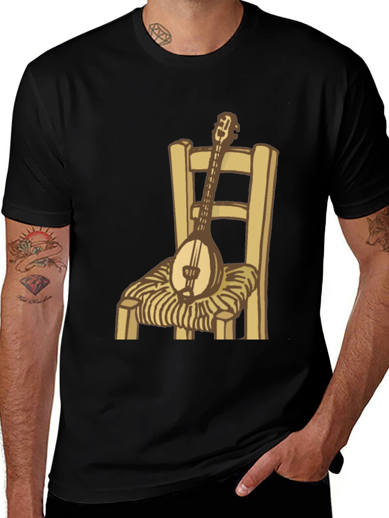 Chair with Mandolin T-Shirt
