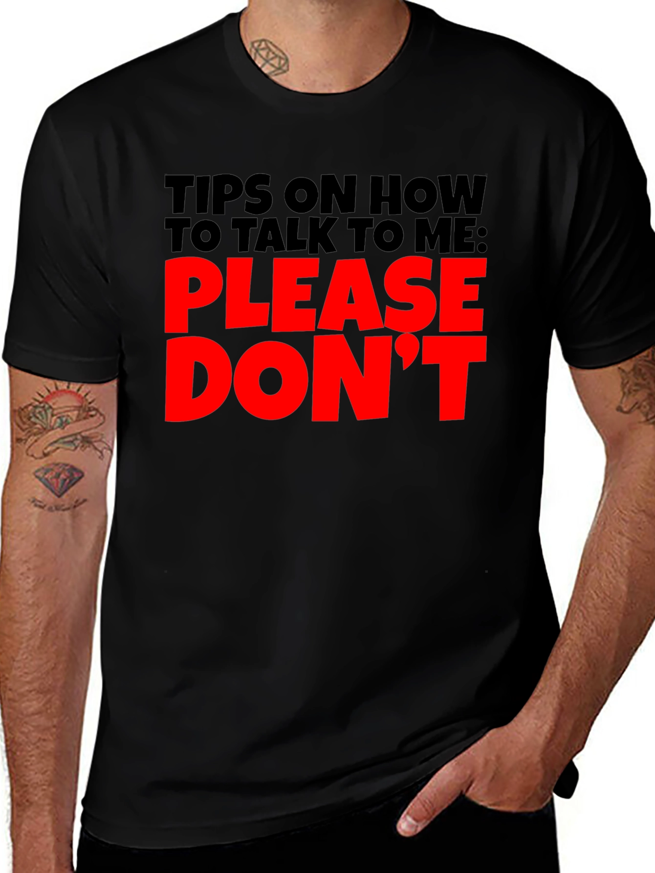 Variant 19 of Funny Sarcastic Black T-Shirt - Please Don't Talk to Me