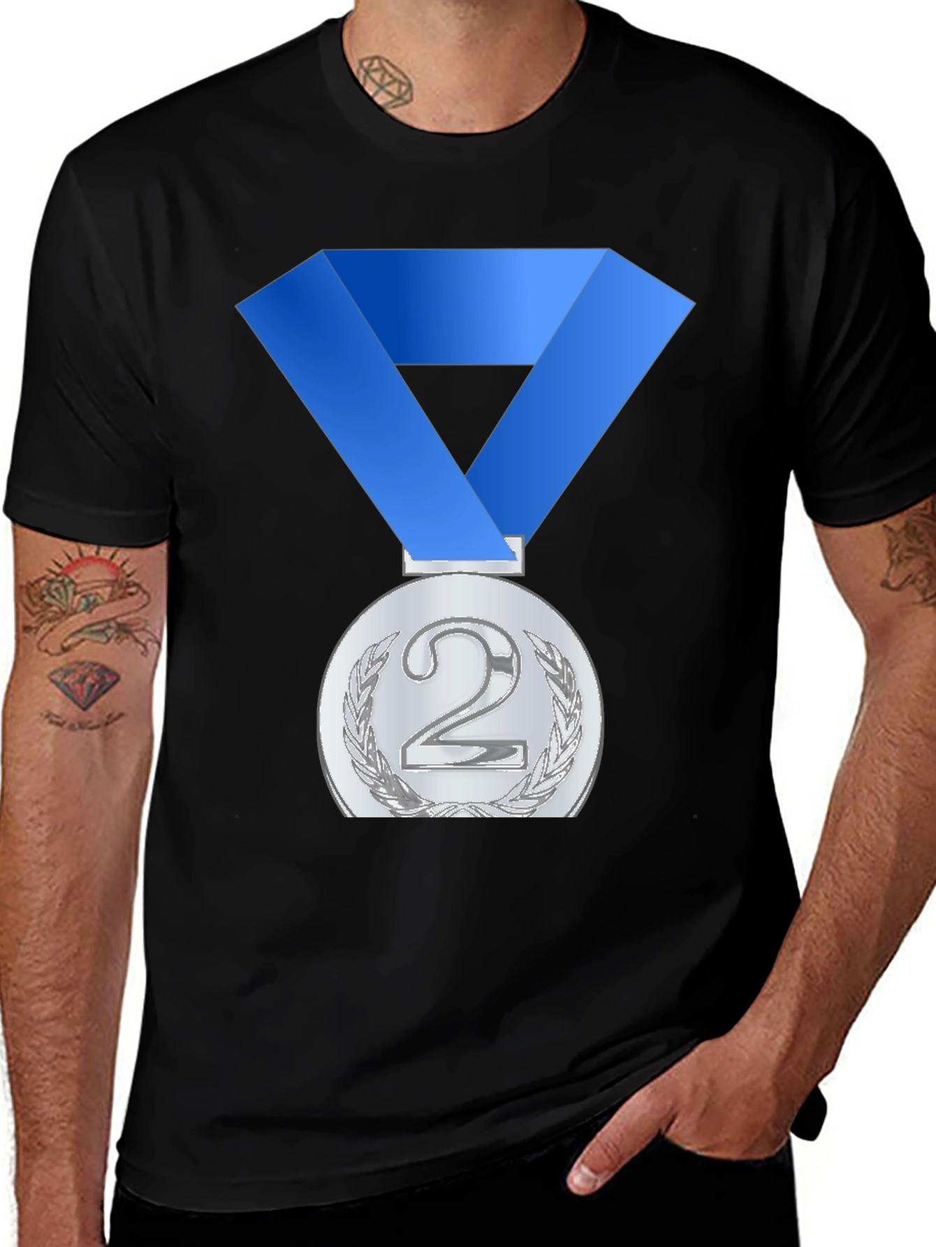 Variant 6 of Second Place Medal T-Shirt - Silver Award Tee