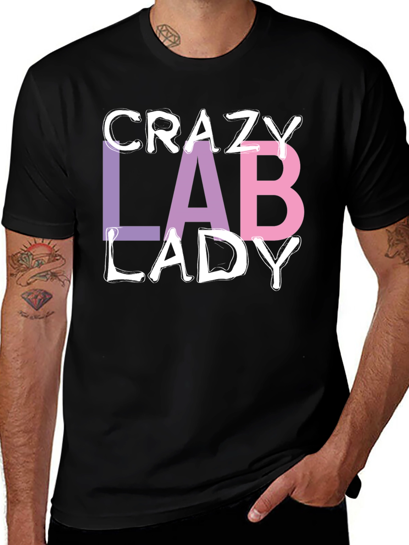 Crazy Lab Lady T-Shirt - Science Humor Tee