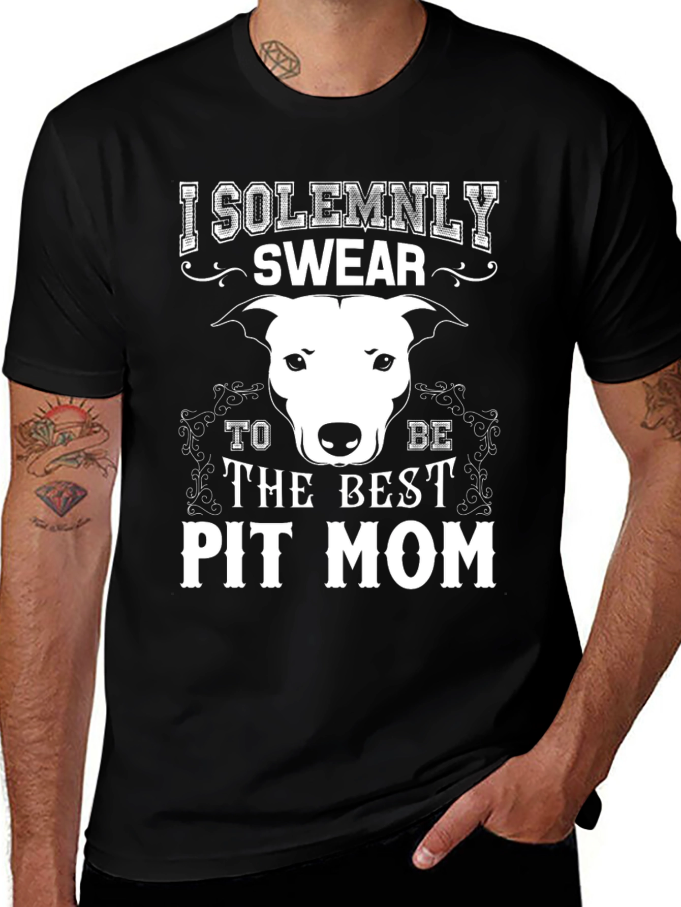 Variant 15 of I Solemnly Swear Pit Mom T-Shirt