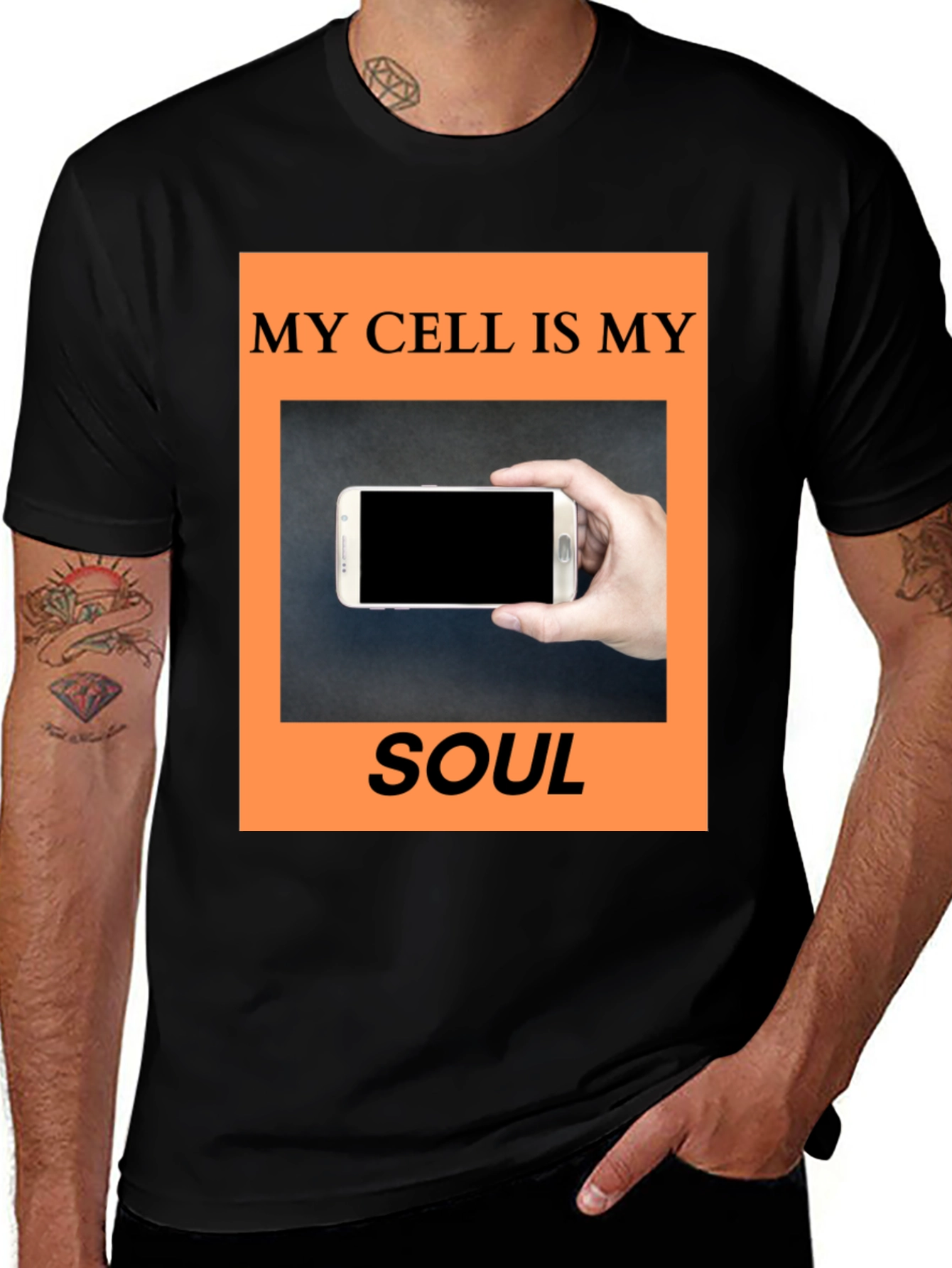 Variant 22 of My Cell Is My Soul T-Shirt - Trendy Graphic Tee