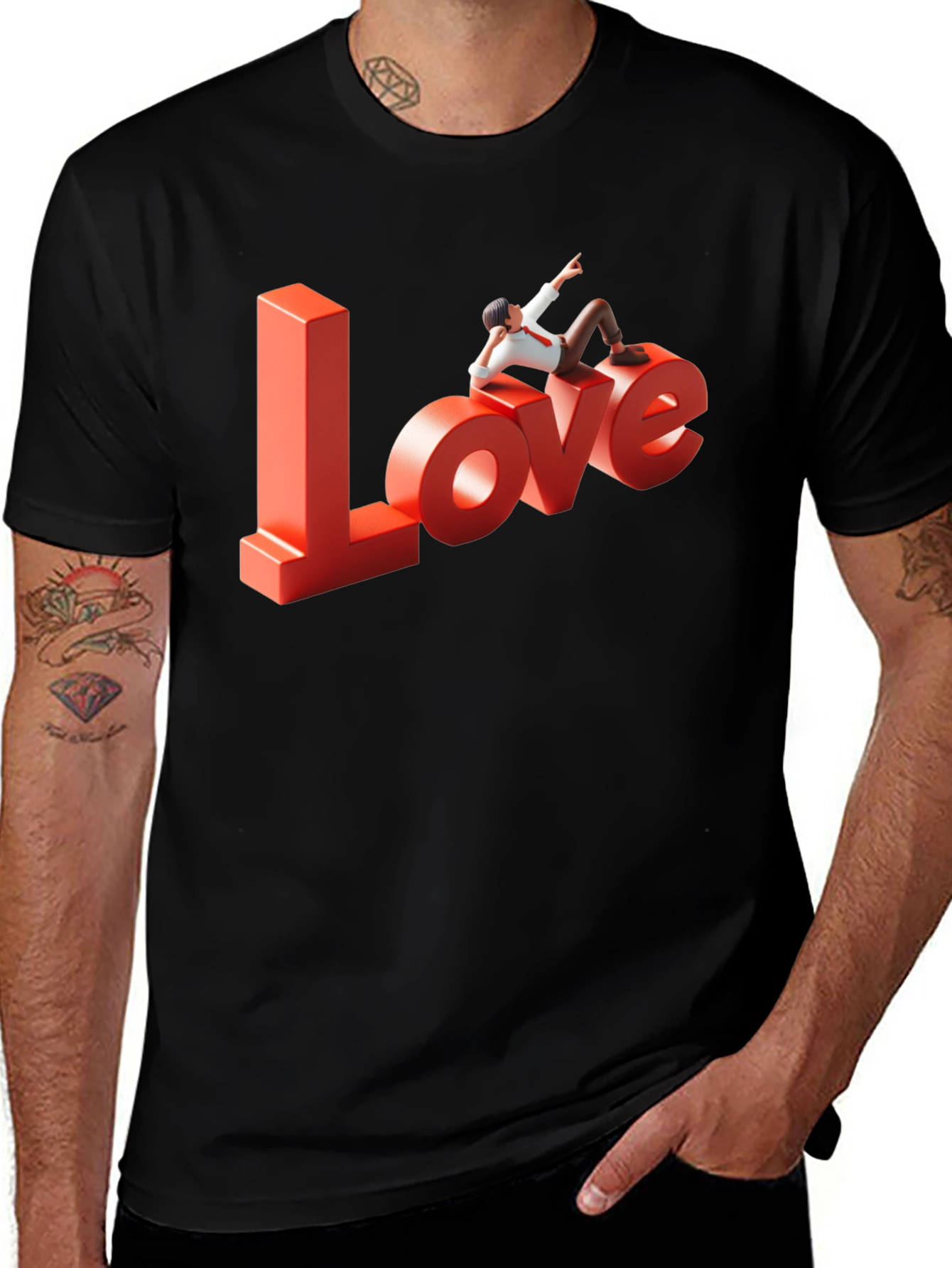 Variant 11 of Love T-Shirt with Figure