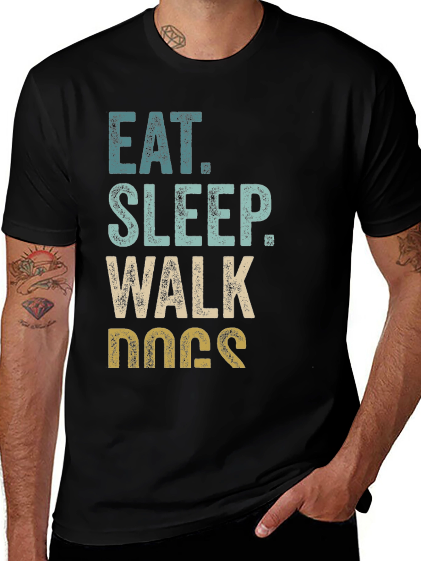 Eat Sleep Walk Dogs T-Shirt