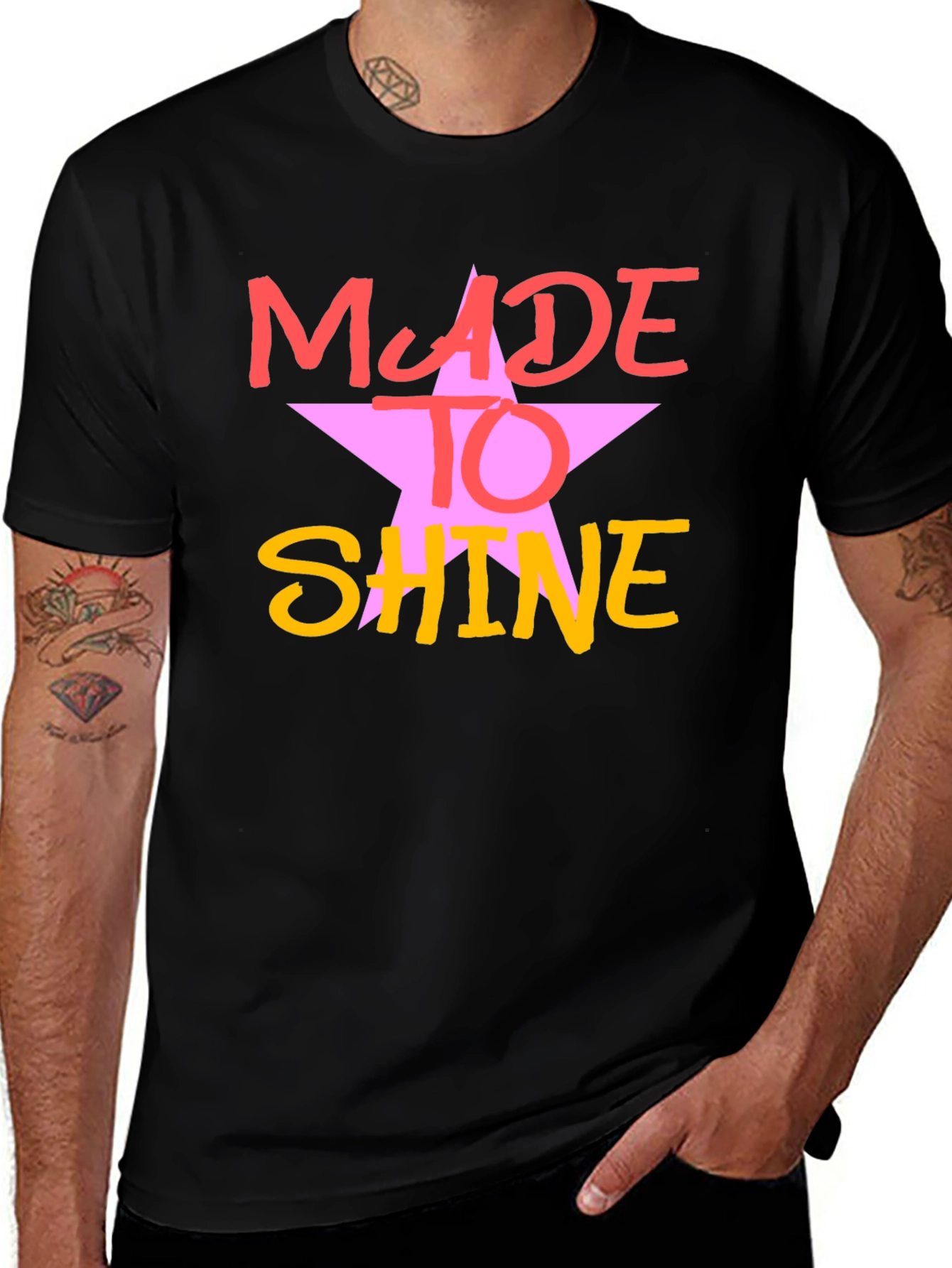 Variant 27 of Made To Shine Black Graphic Tee