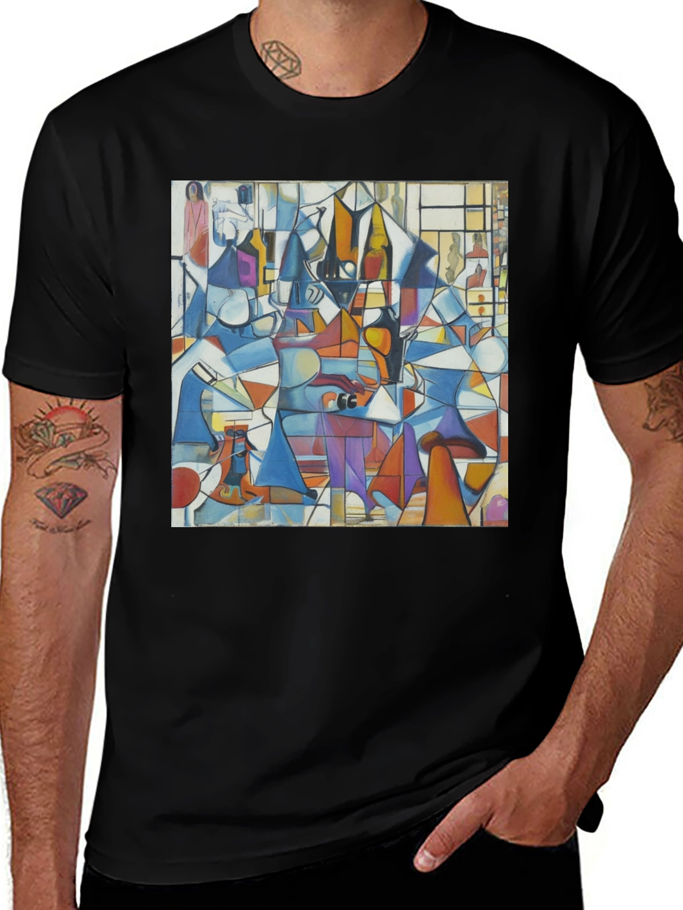 Variant 7 of Abstract Geometric Art T-Shirt