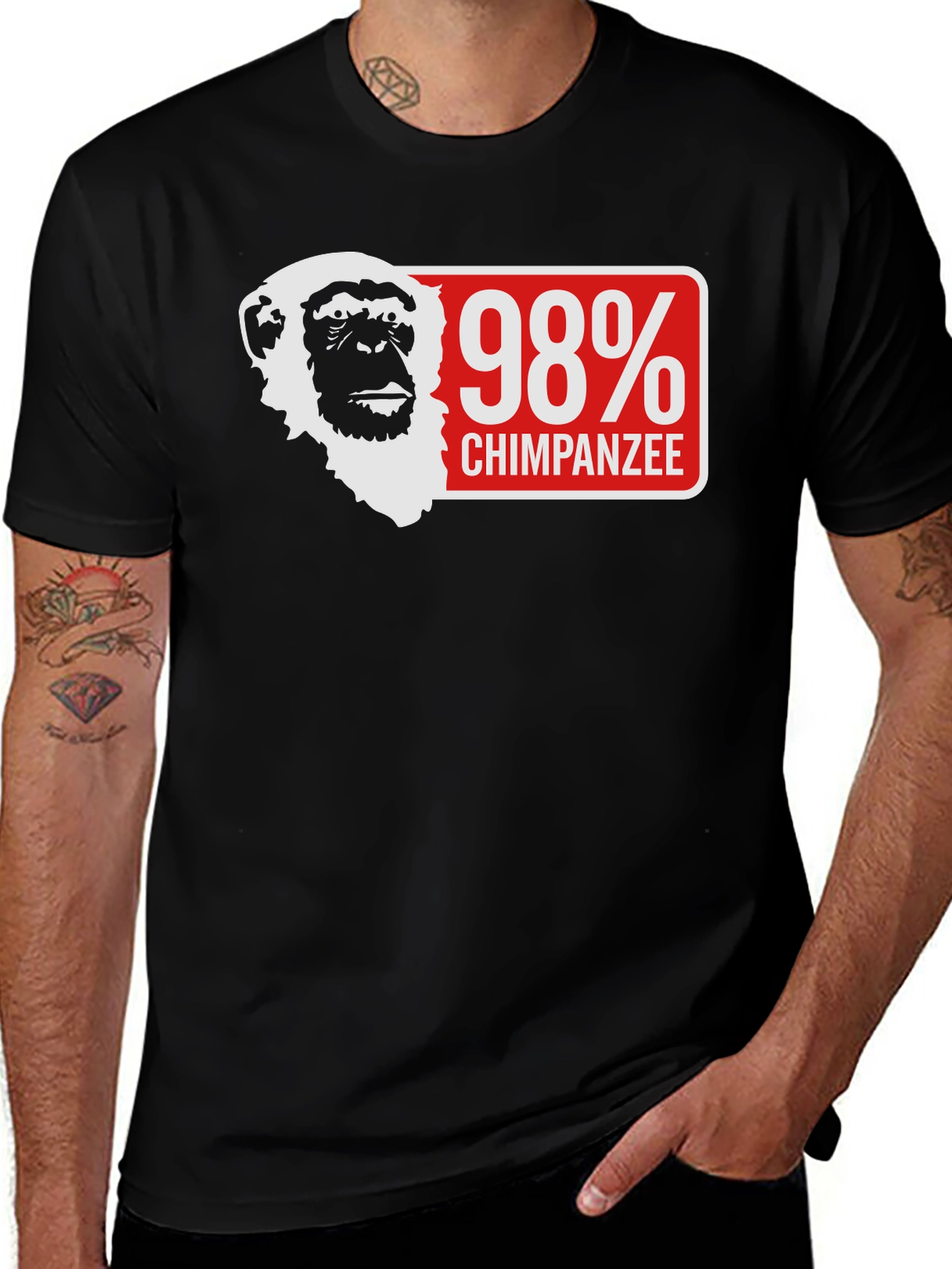 Variant 6 of 98% Chimpanzee Graphic T-Shirt - Funny Animal Tee