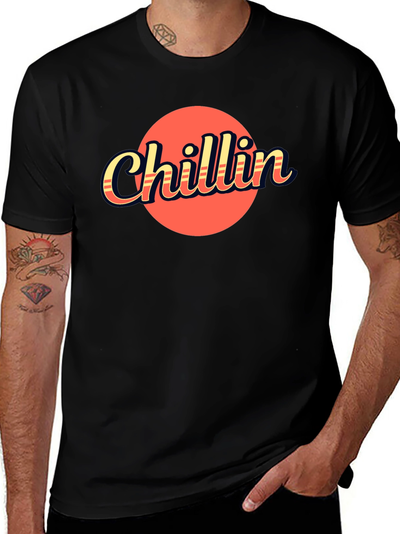 Chillin' Graphic Tee - Retro Style Relaxed Fit