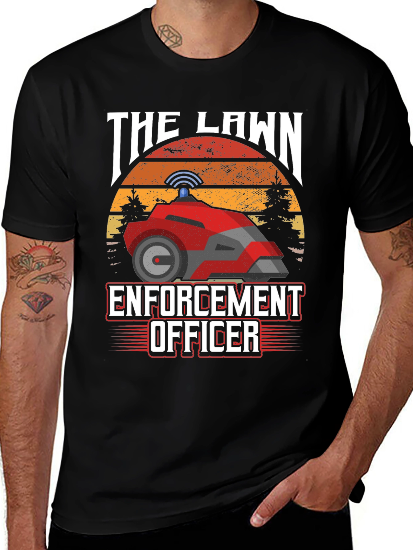 Variant 6 of The Lawn Enforcement Officer T-Shirt