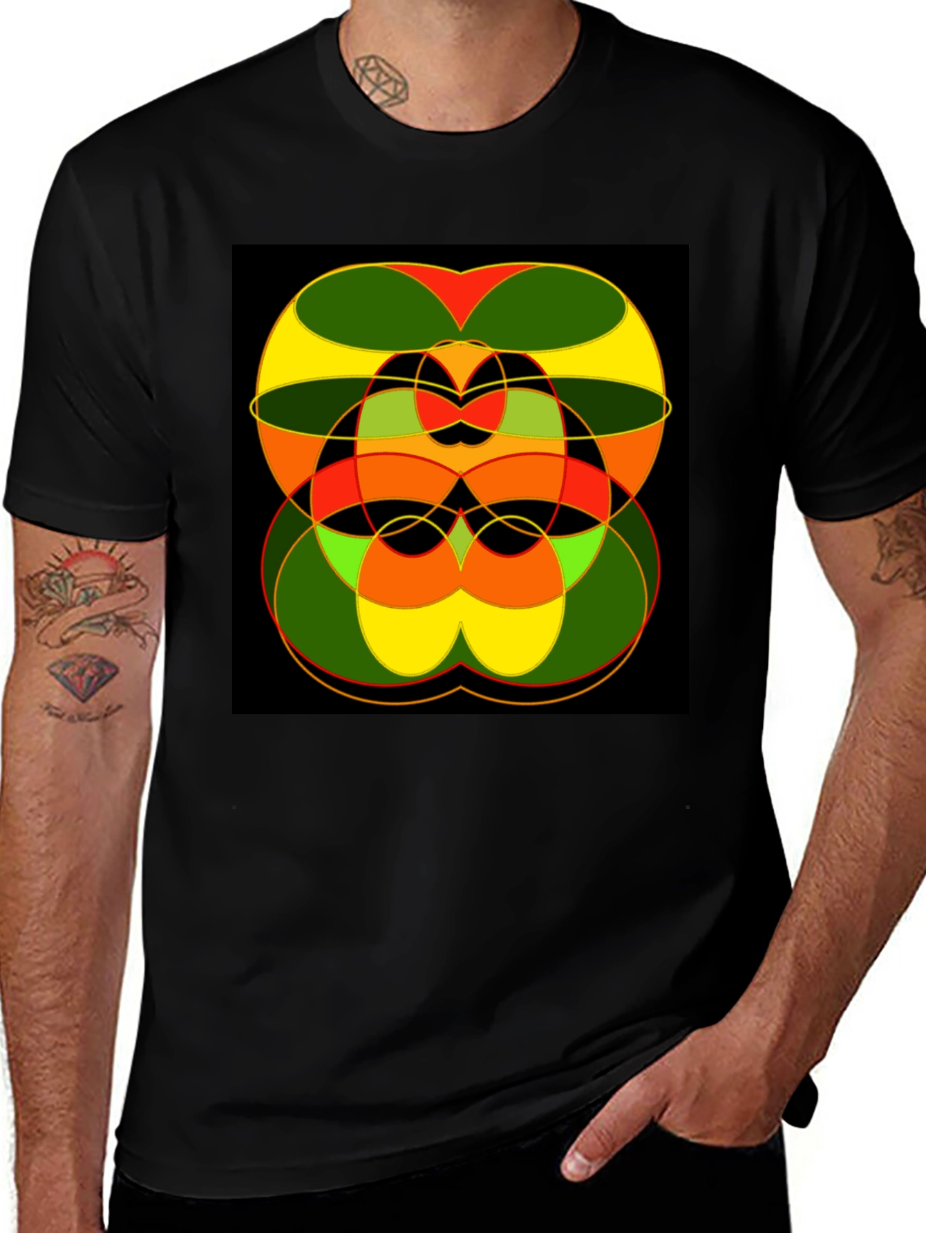 Variant 20 of Abstract Art Black T-Shirt