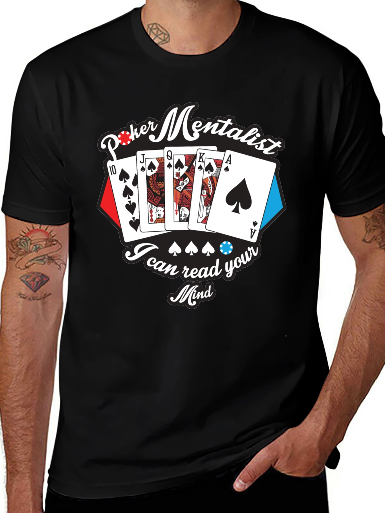 Variant 10 of Poker Mentalist T-Shirt Read Your Mind Graphic Tee